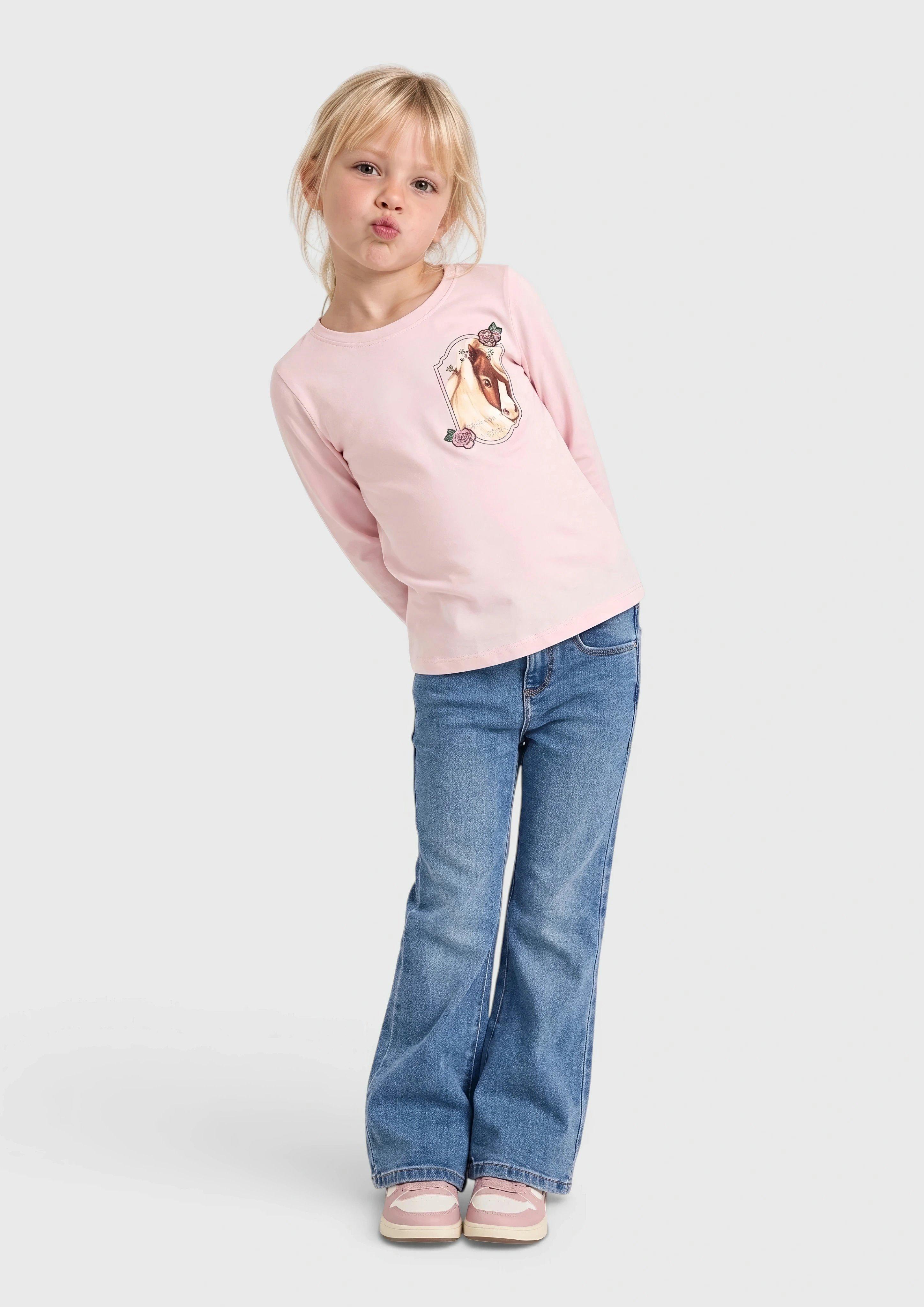 Junior T-shirt avec illustration et détails en paillettes en rose de s.Oliver