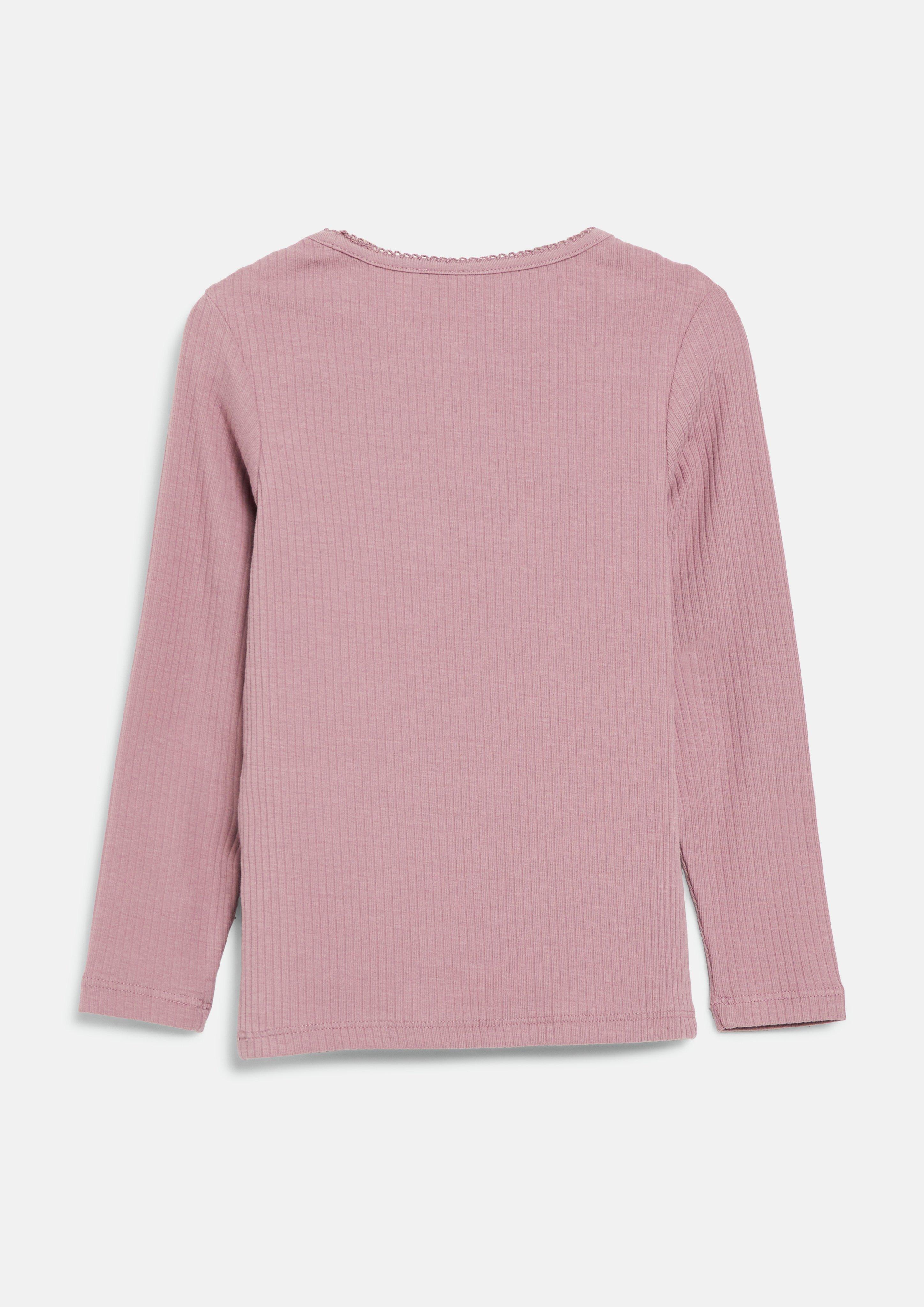 Kinder Langarmshirt mit Applikation im Slim Fit in pink von s.Oliver