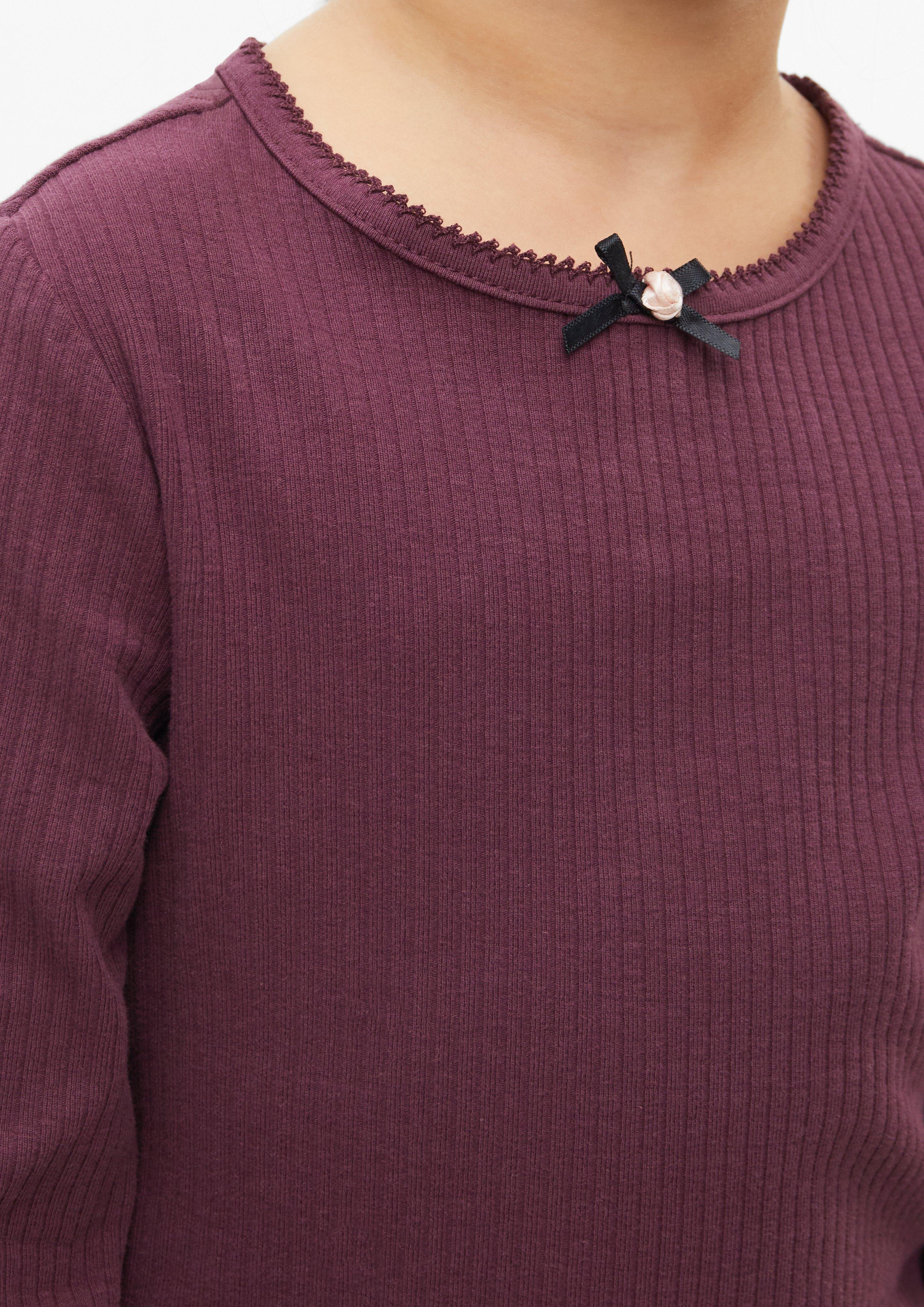 Kinder Langarmshirt mit Applikation im Slim Fit in pink von s.Oliver
