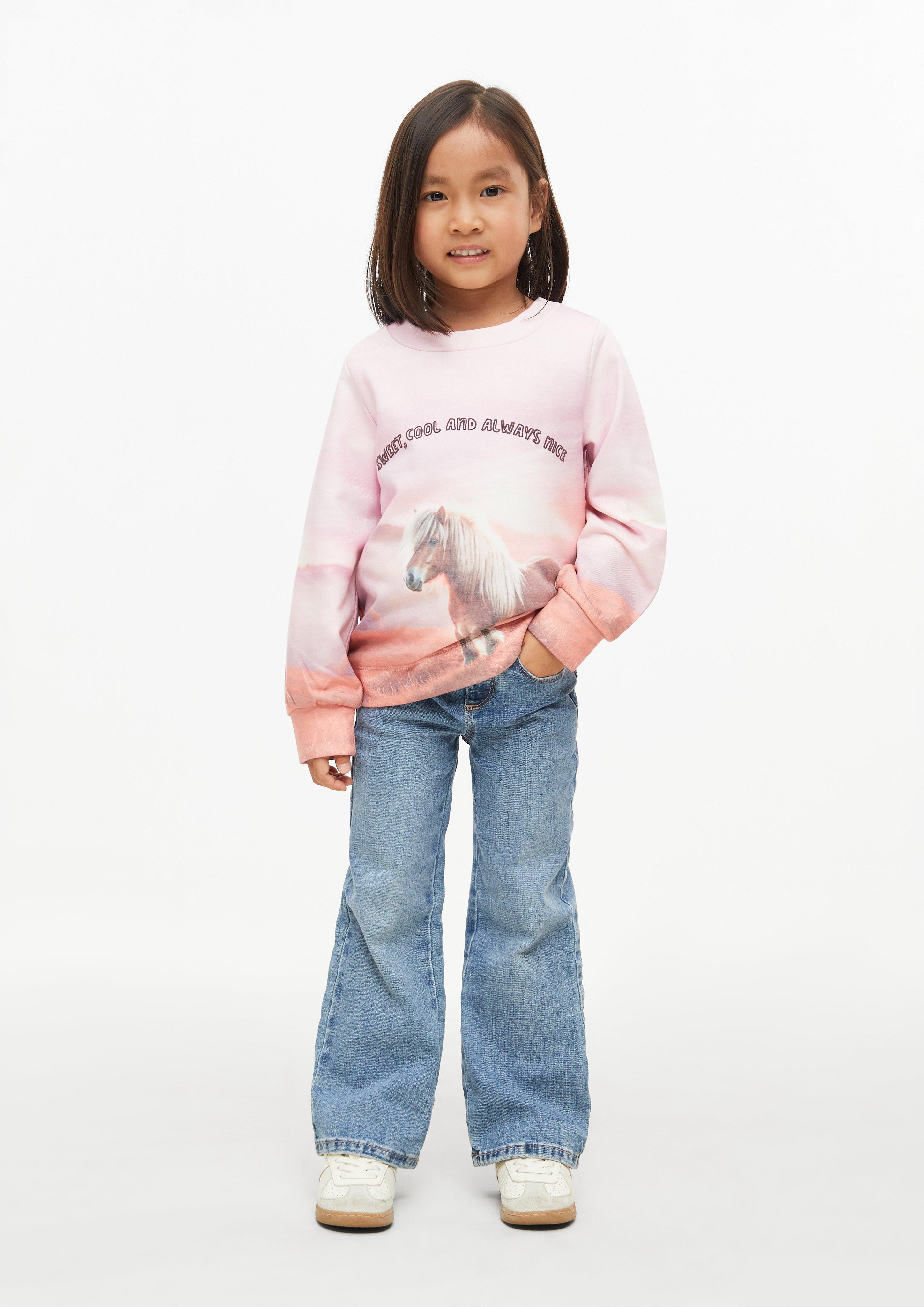 Kinder Sweatshirt mit All-over-Print in pink von s.Oliver