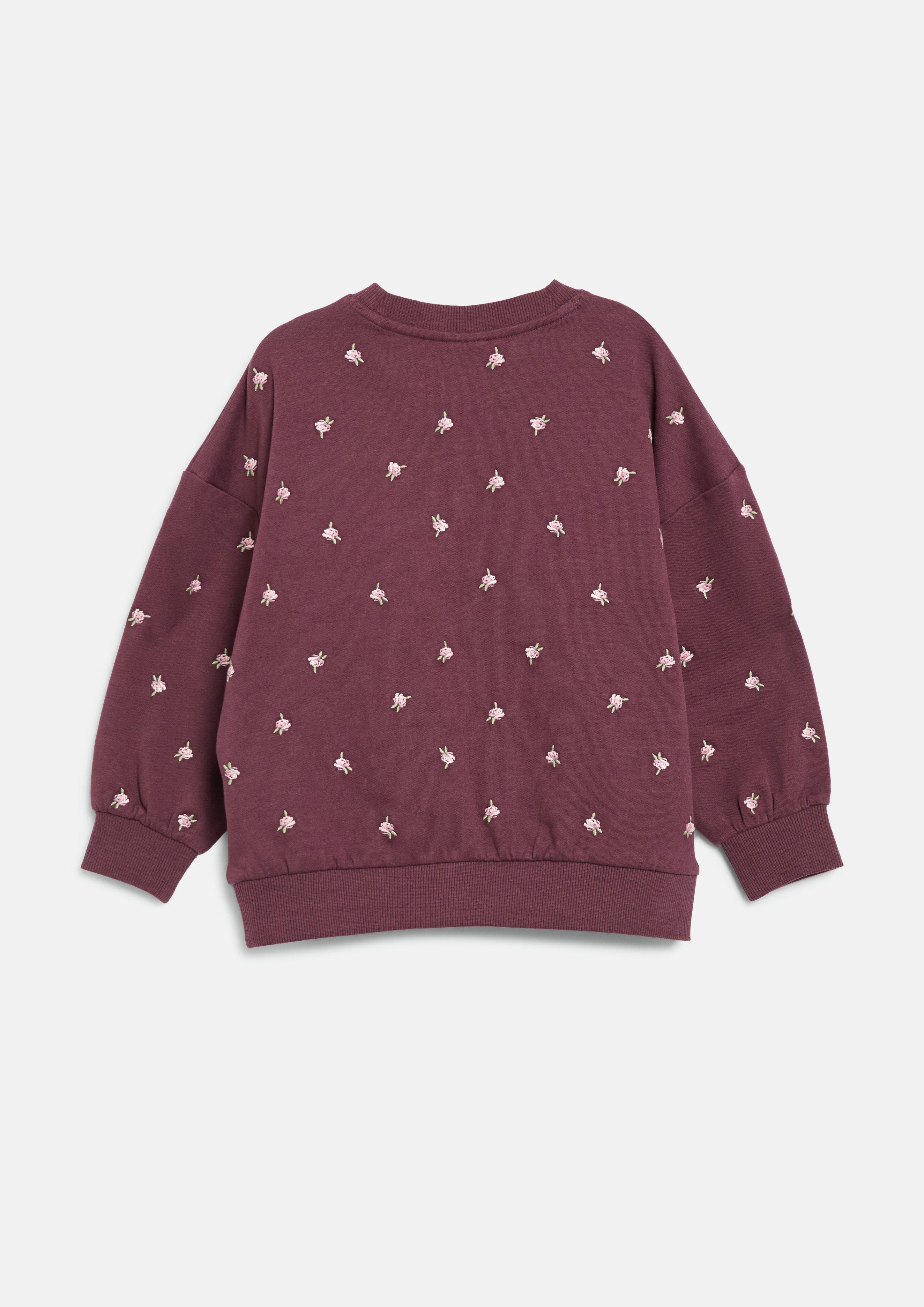 Djeca Udobna oversized sportska majica s cvjetnom aplikacijom u boji crvena od s.Oliver