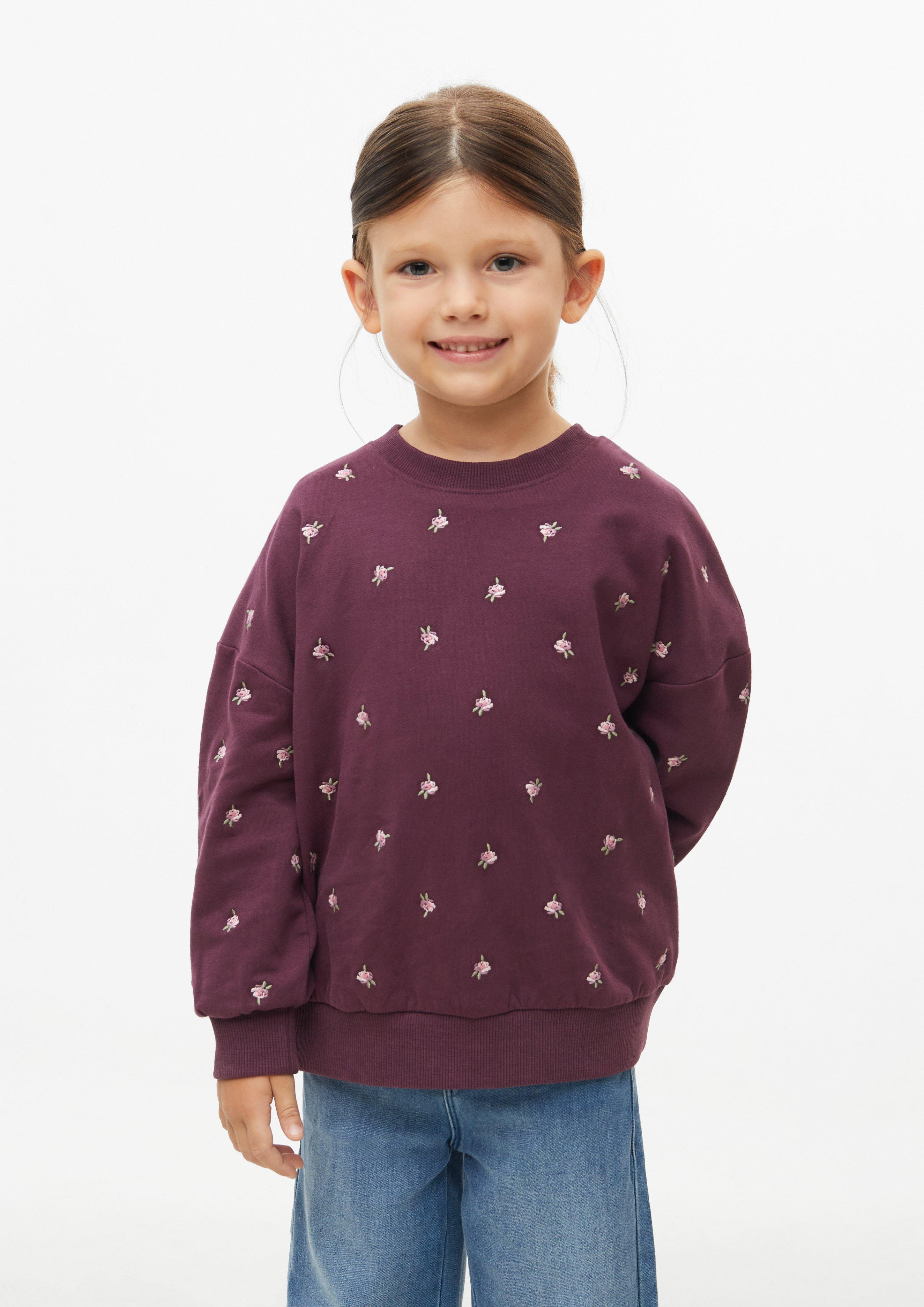 Udobna oversized sportska majica s cvjetnom aplikacijom u boji bordo od s.Oliver
