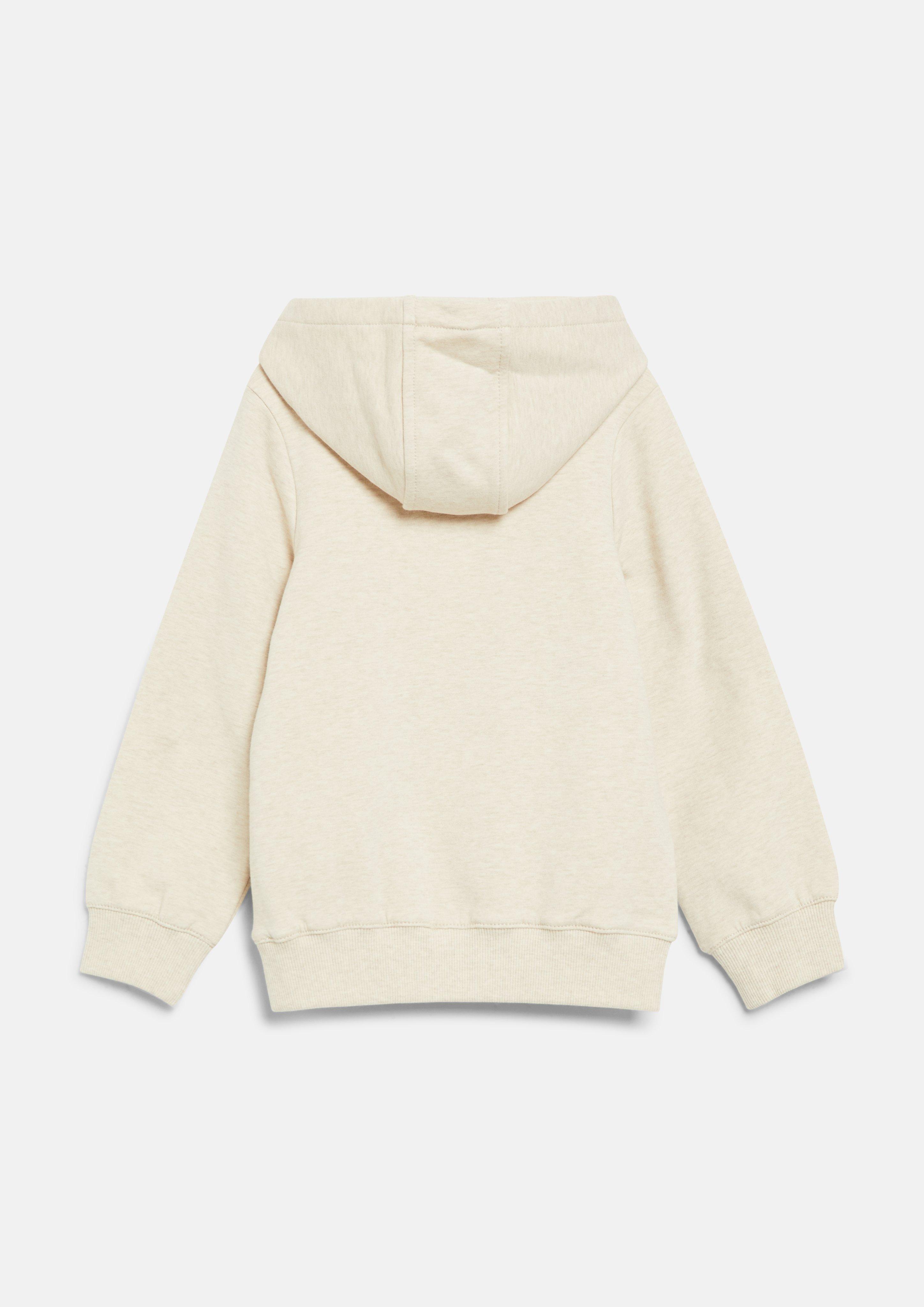 Junior Sweat à capuche douillet avec paillettes réversibles en beige de s.Oliver