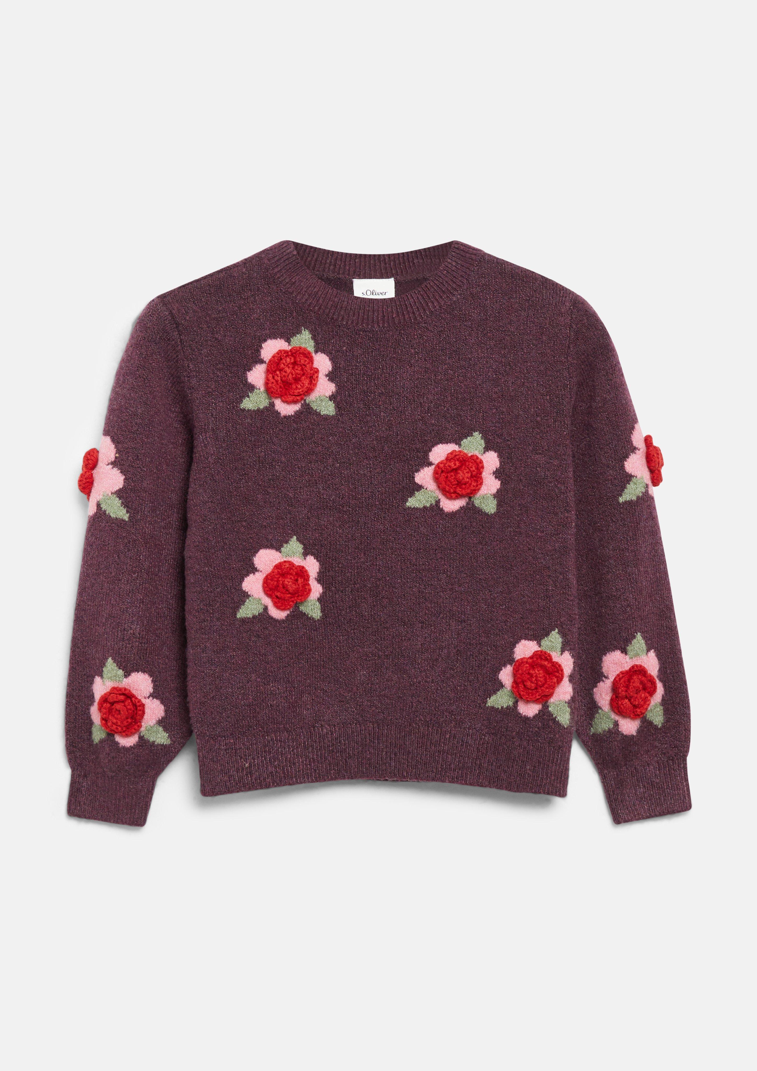 Pull en tricot en bordeaux de s.Oliver