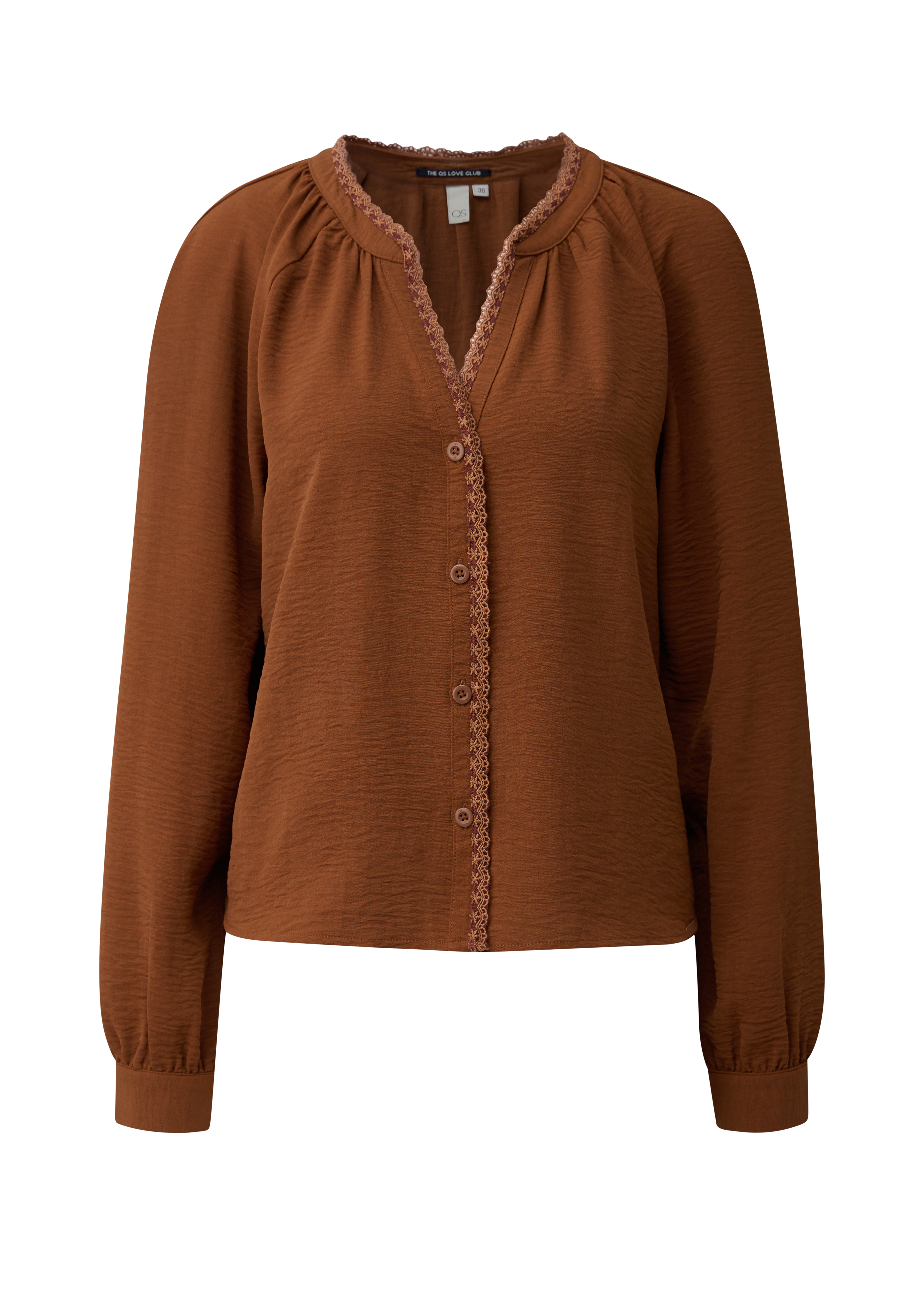 Tuniekblouse met kant bij de halslijn