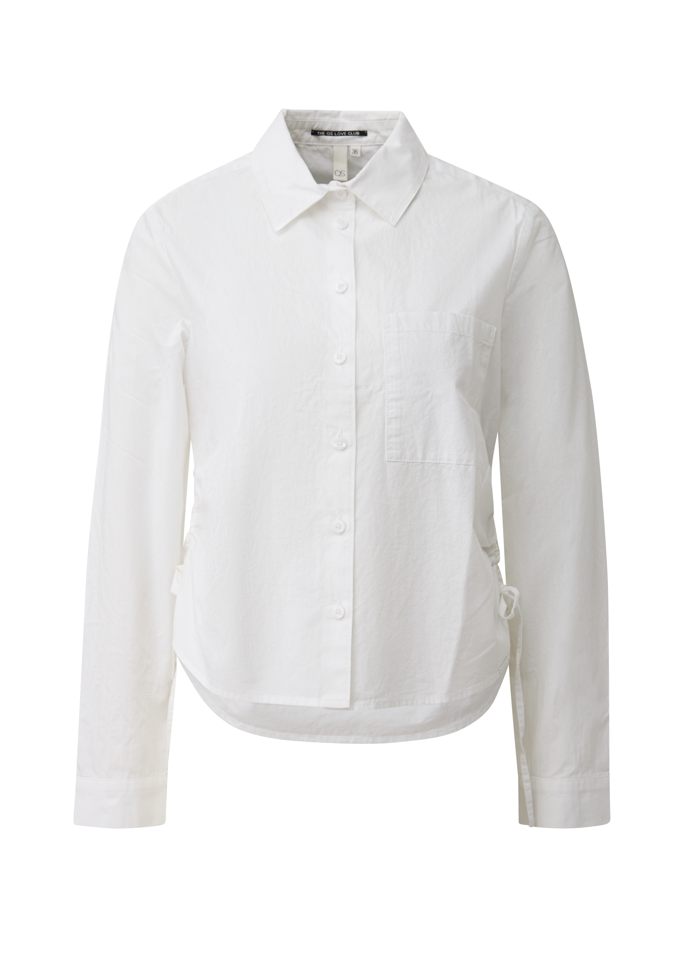 Katoenen blouse met plooien aan de zijkant