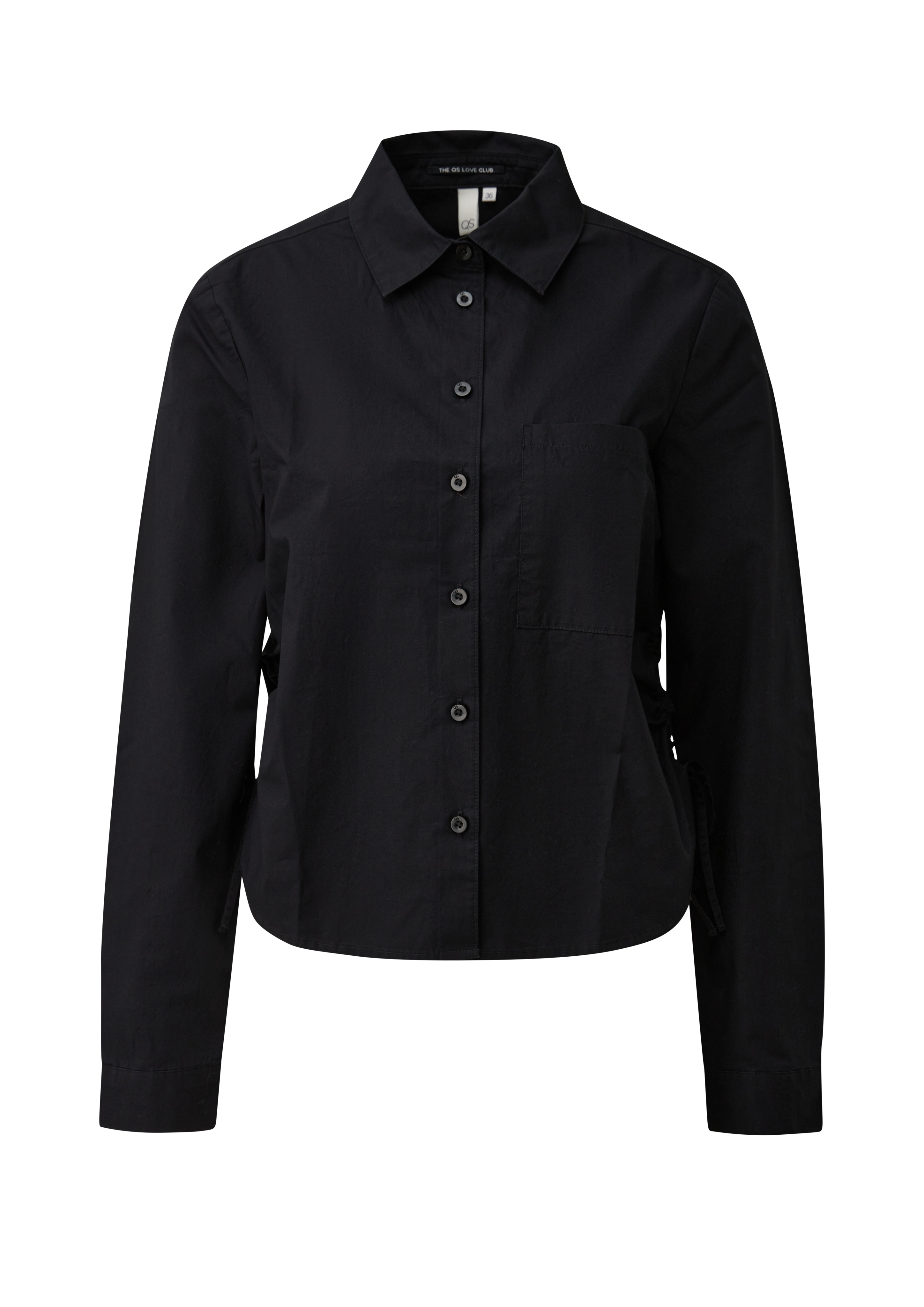 Katoenen blouse met plooien aan de zijkant