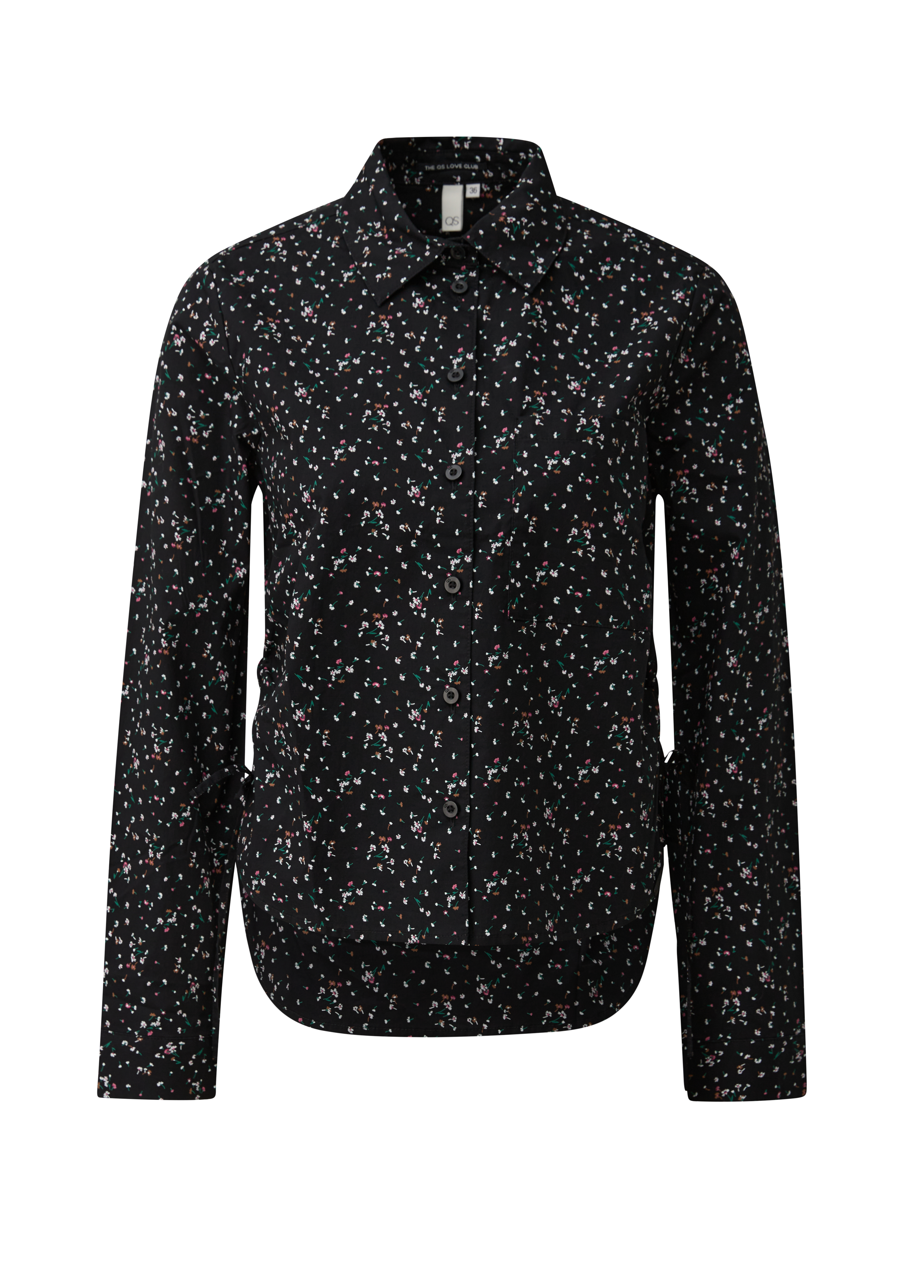 Katoenen blouse met plooien aan de zijkant