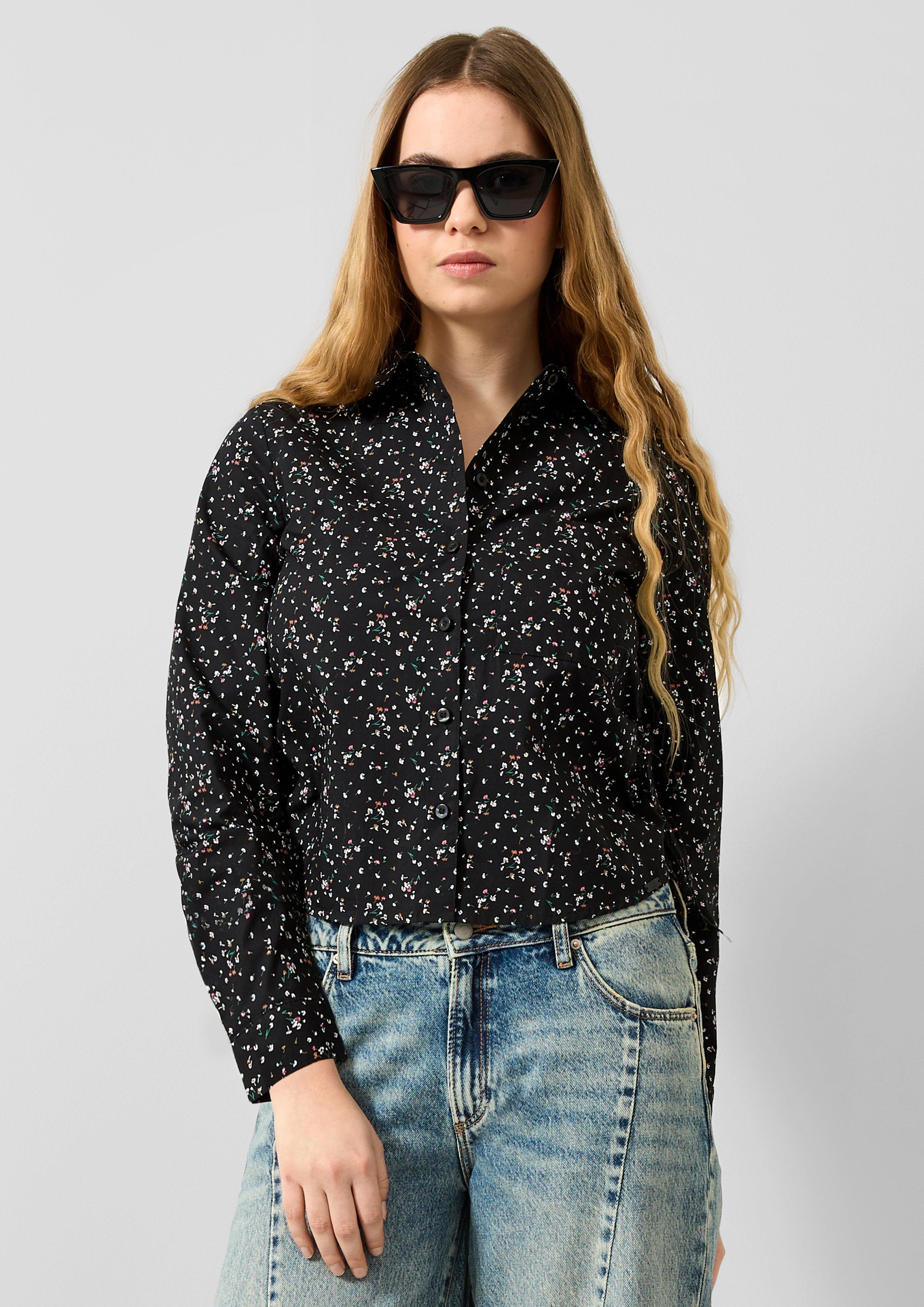 Bluse in Farbe schwarz von QS