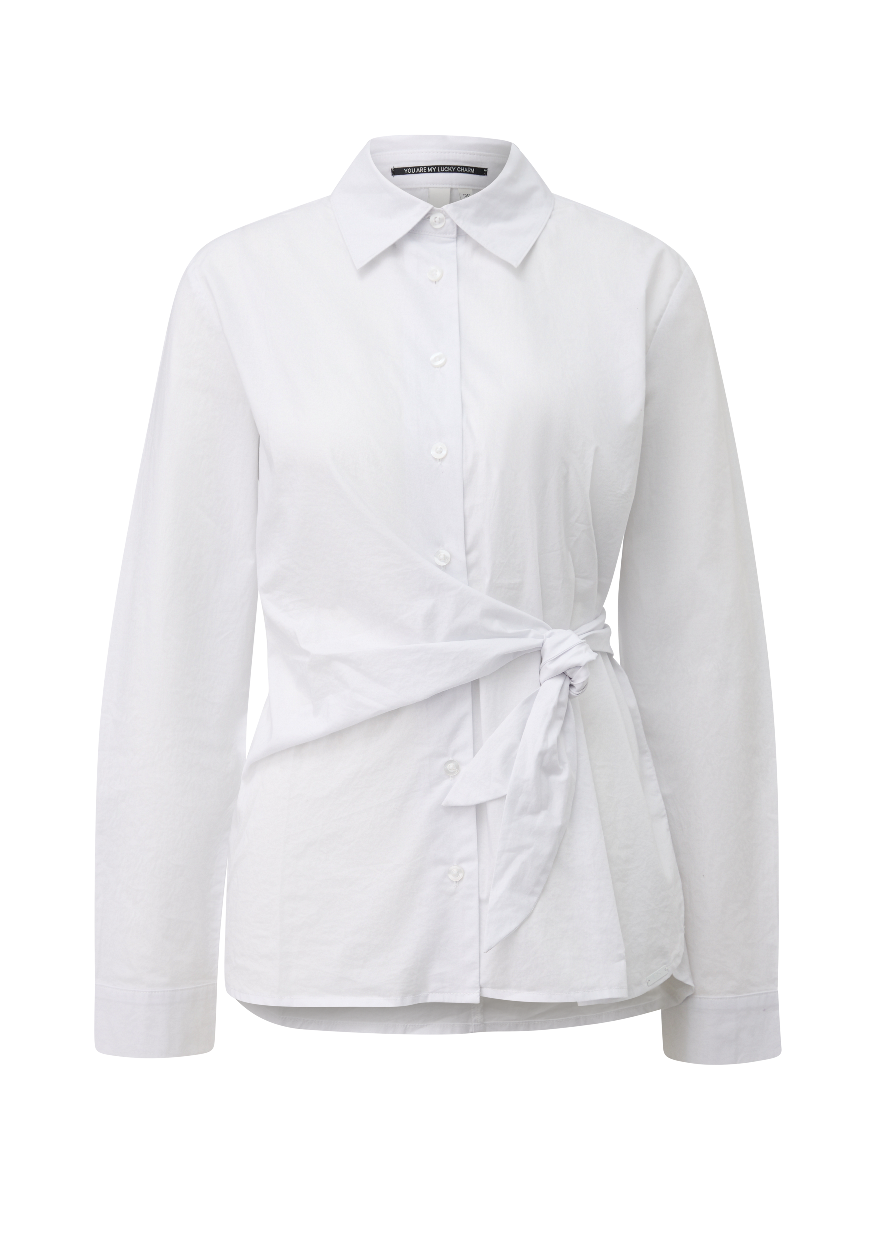 Katoenen blouse met knoopdetail