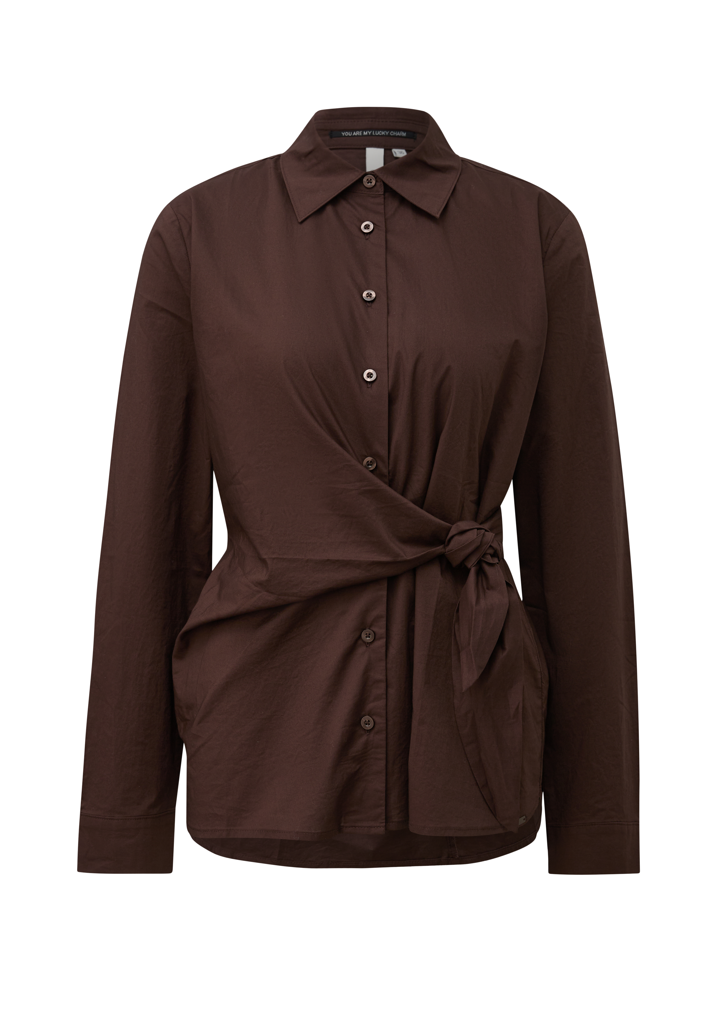 Katoenen blouse met knoopdetail