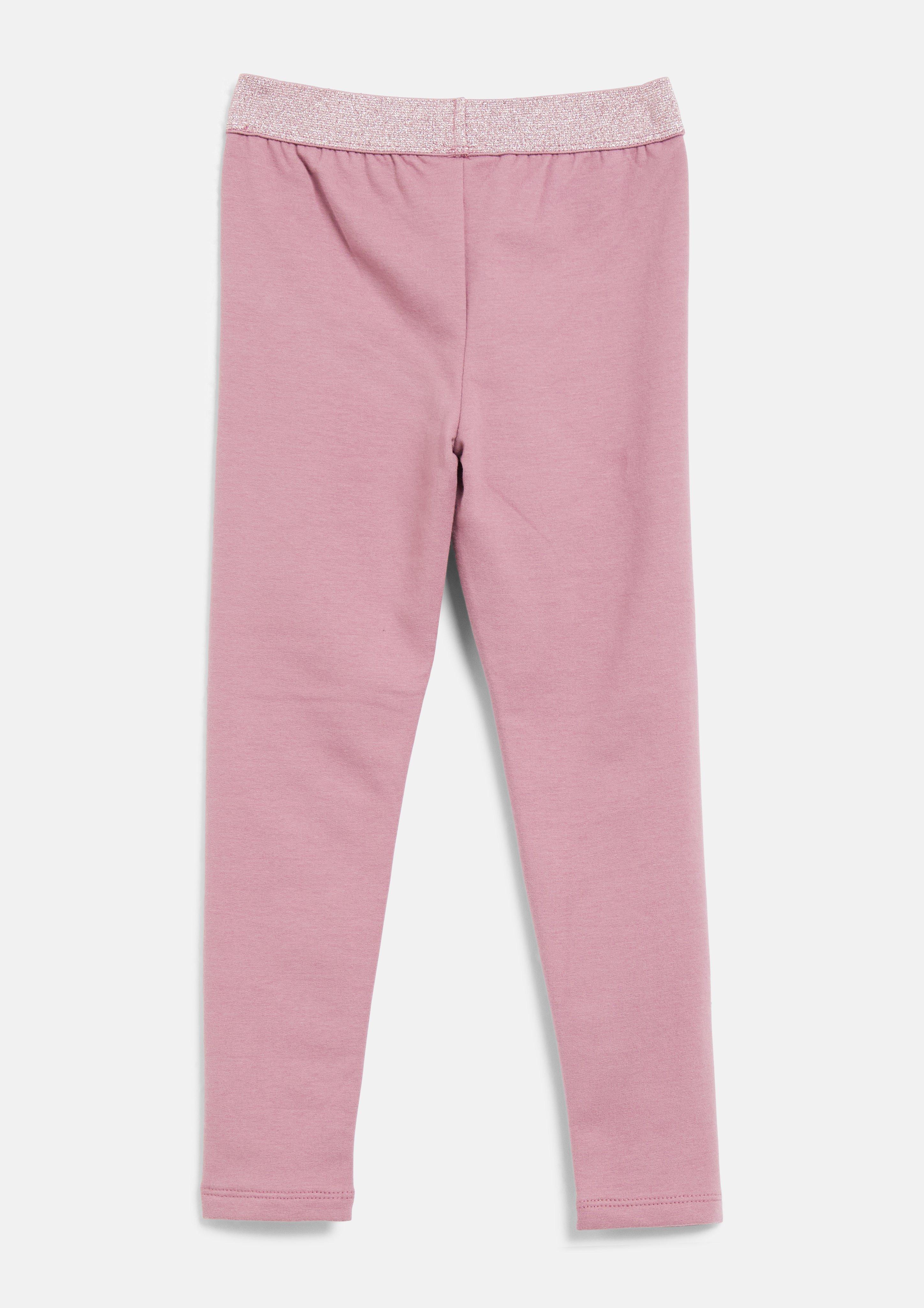 Junior Leggings douillets arrivant aux chevilles, avec une ceinture pailletée en rose de s.Oliver
