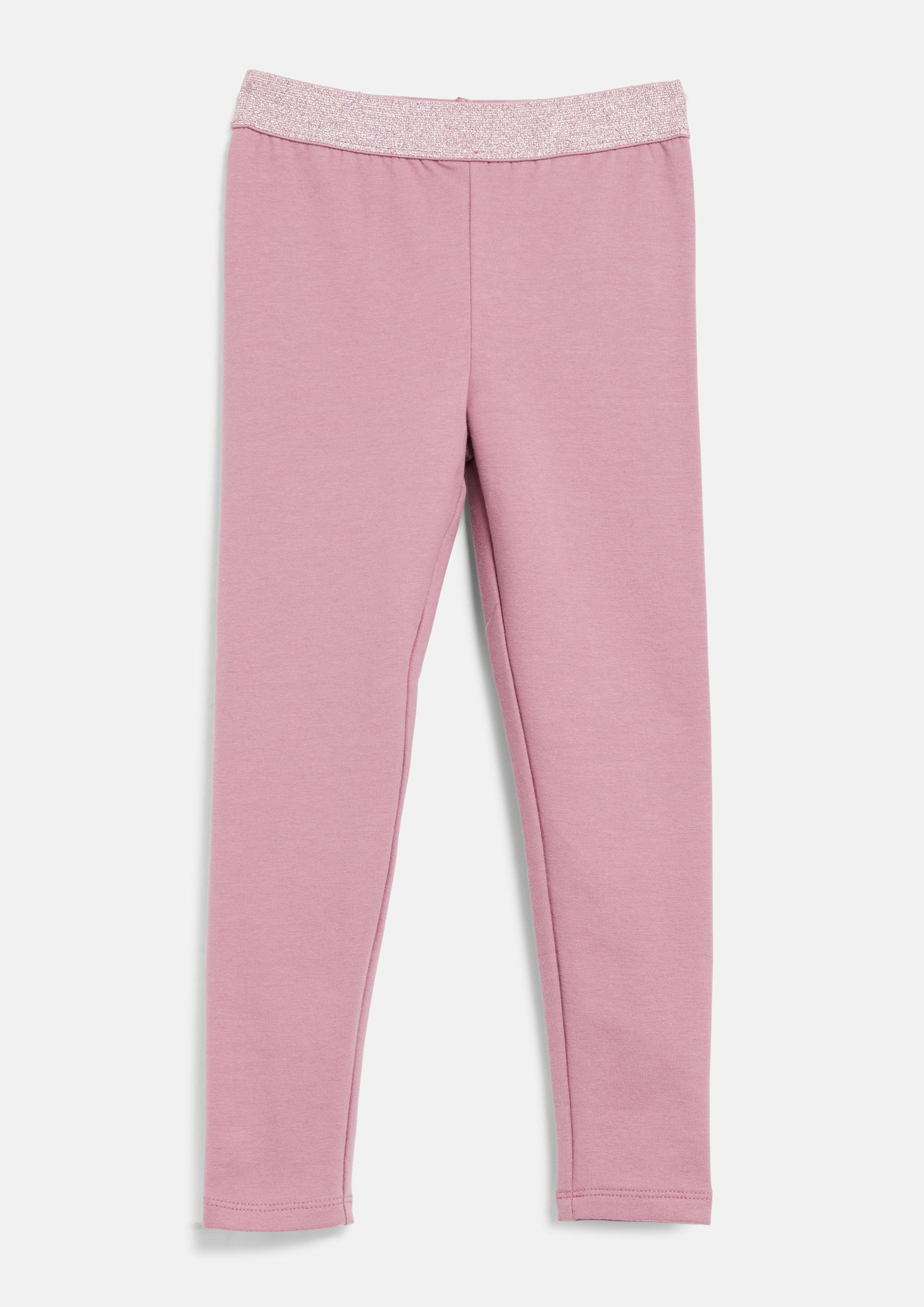 Junior Leggings douillets arrivant aux chevilles, avec une ceinture pailletée en rose de s.Oliver