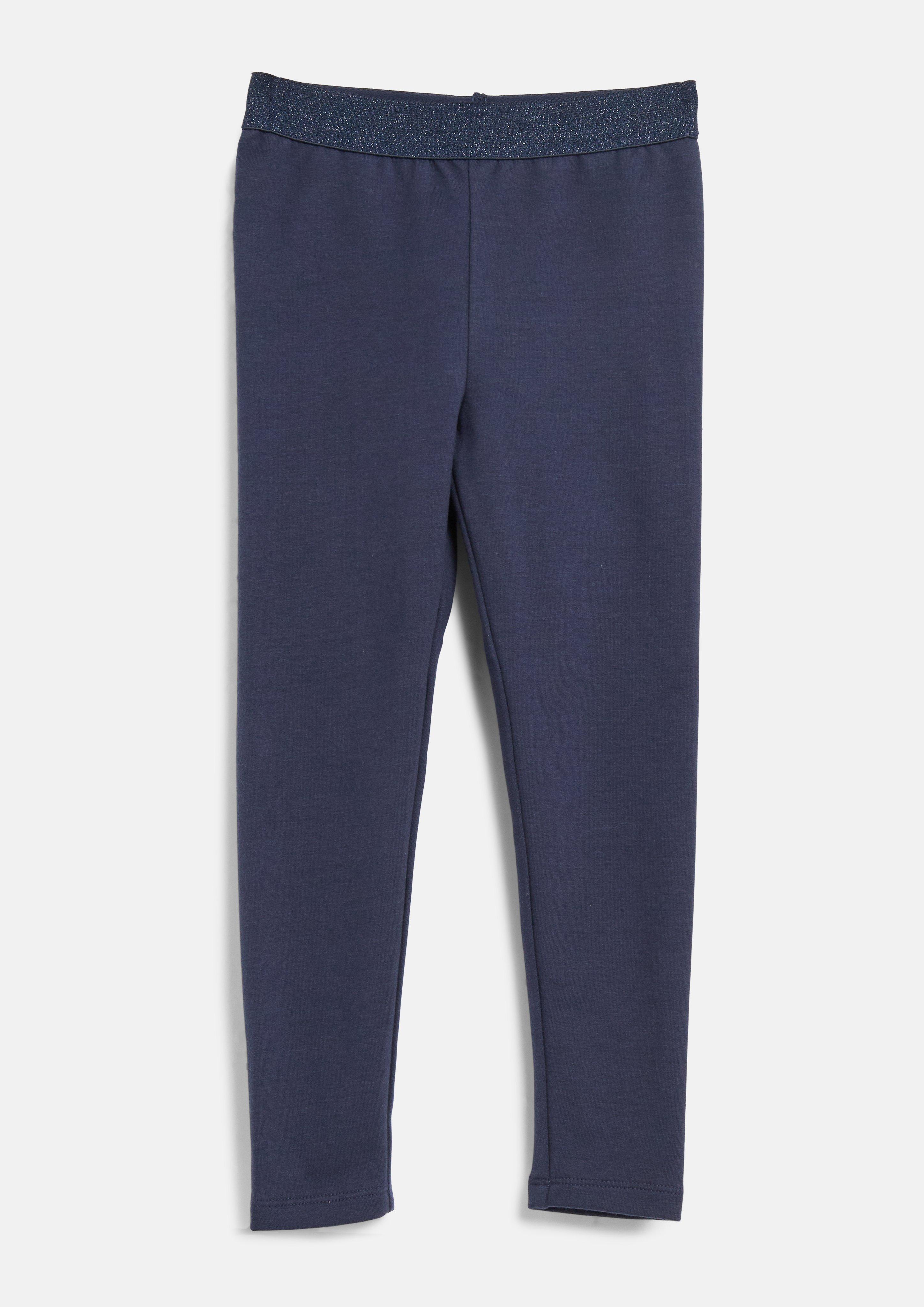 Junior Leggings douillets arrivant aux chevilles, avec une ceinture pailletée en bleu de s.Oliver