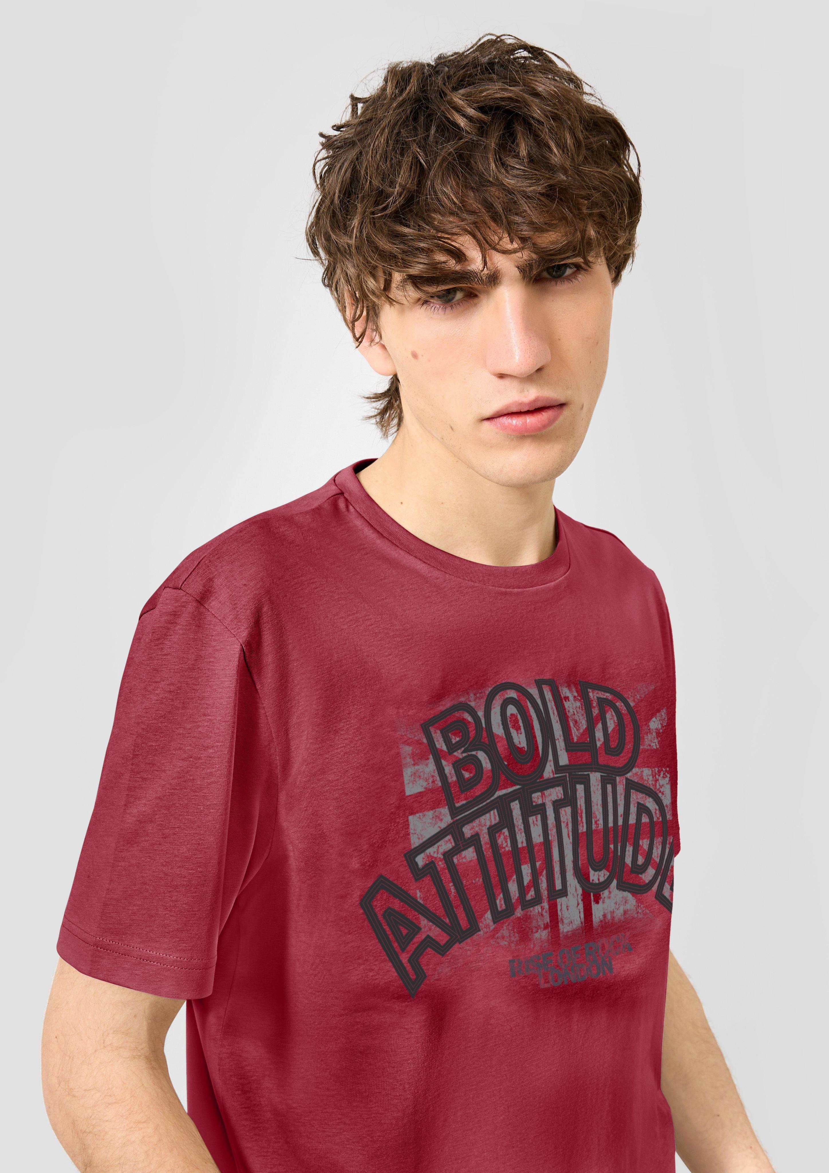 Hommes T-shirt en rouge de QS