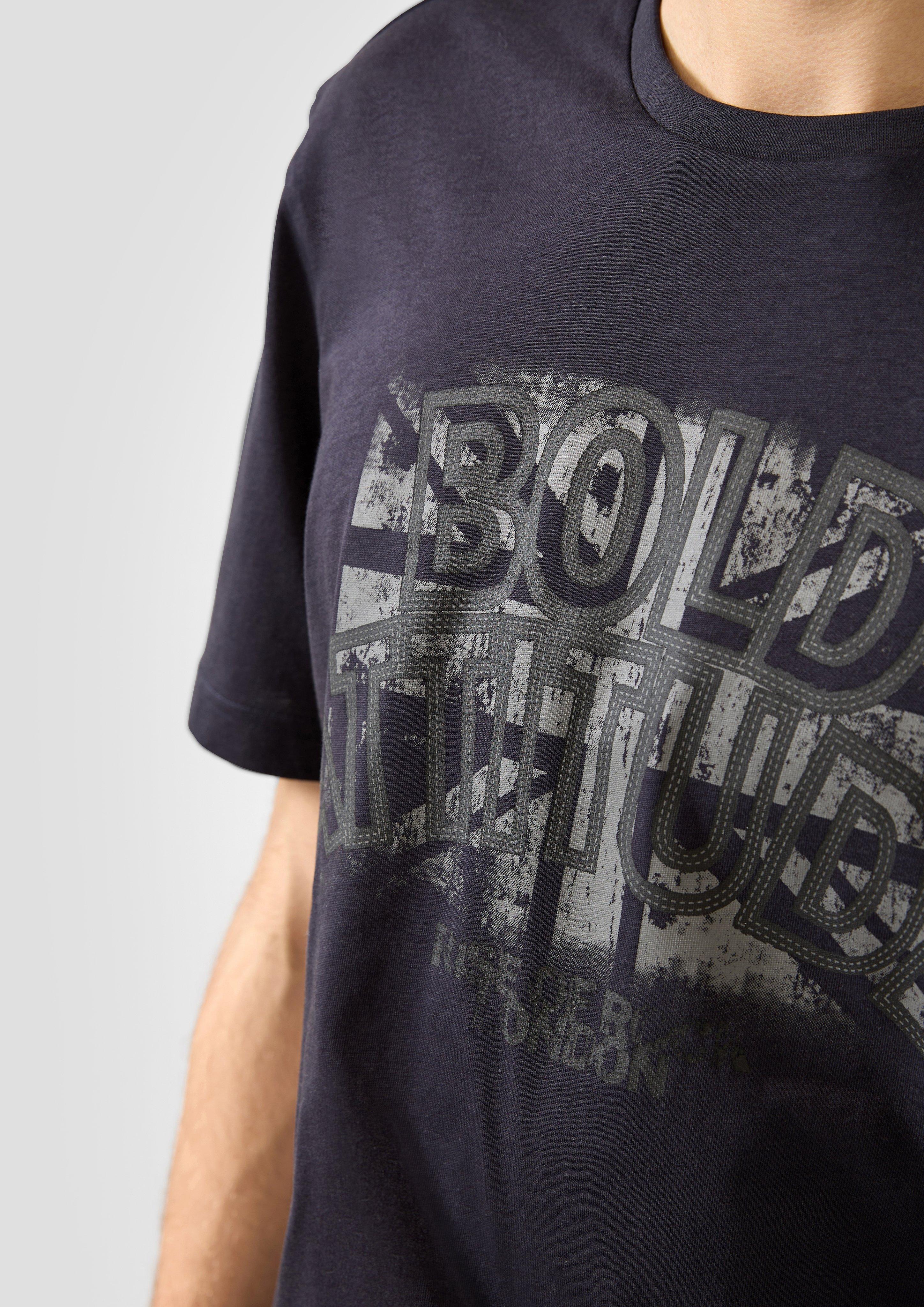 Hommes T-shirt en bleu de QS