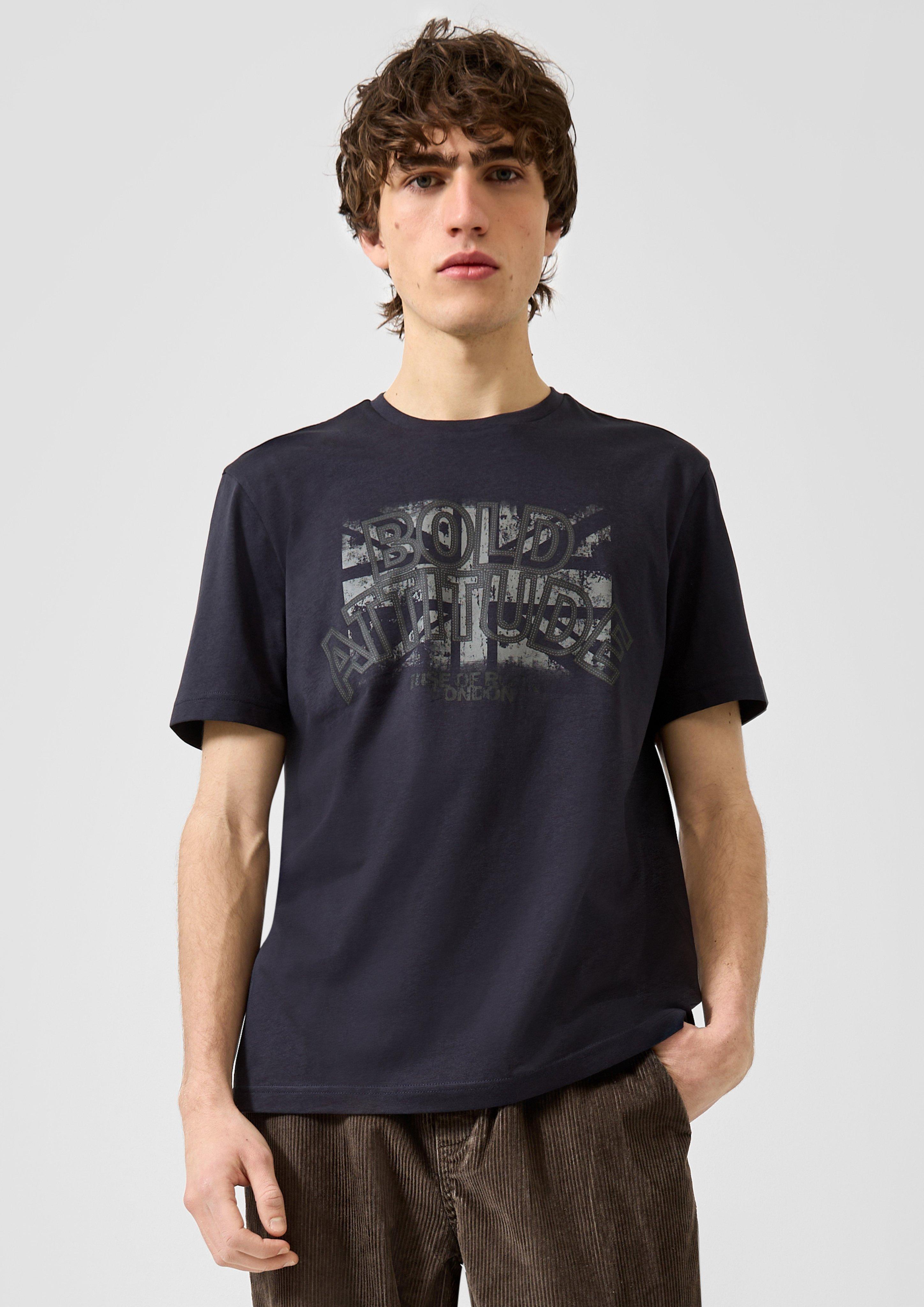 Hommes T-shirt en bleu de QS