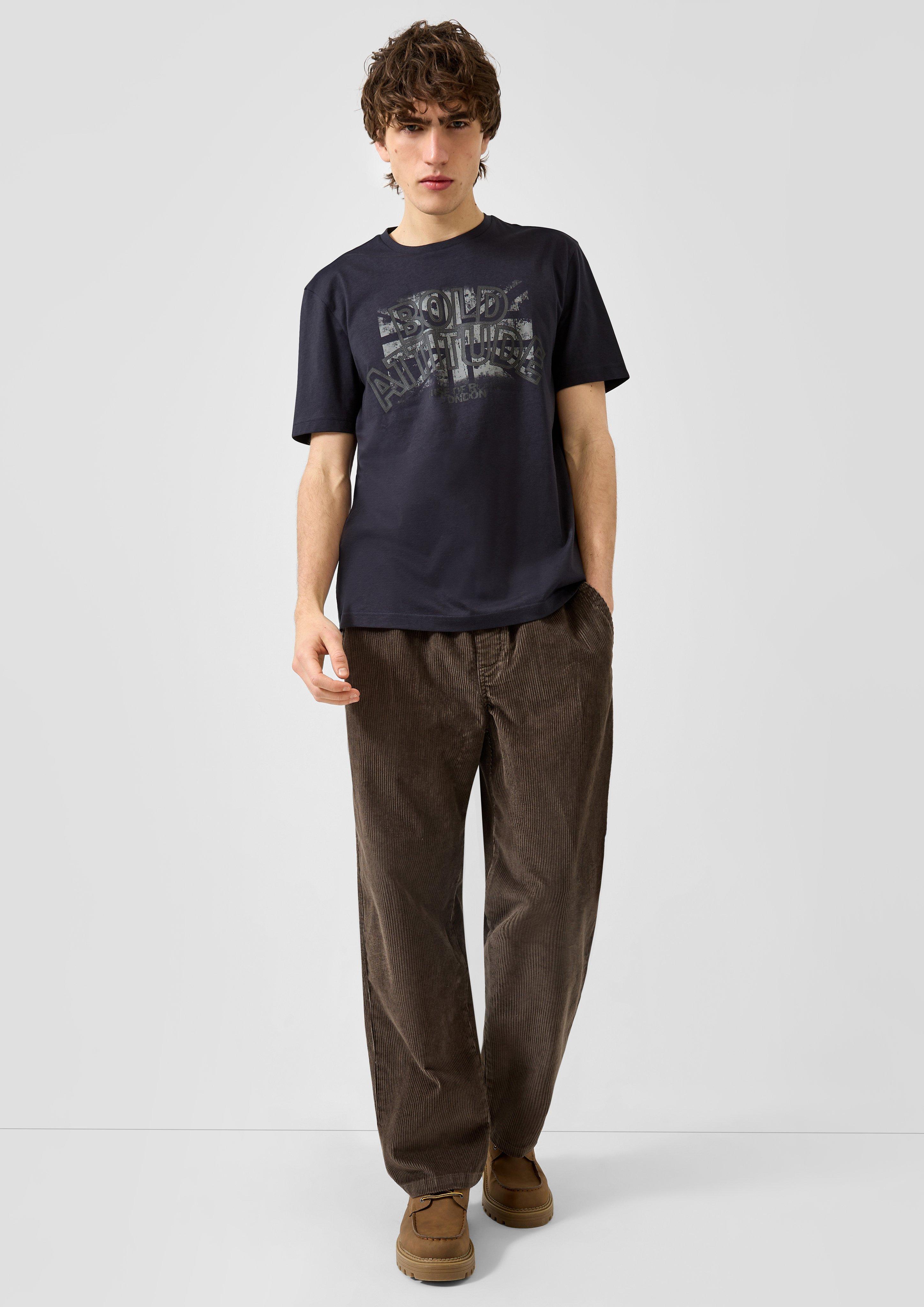 Hommes T-shirt en bleu de QS