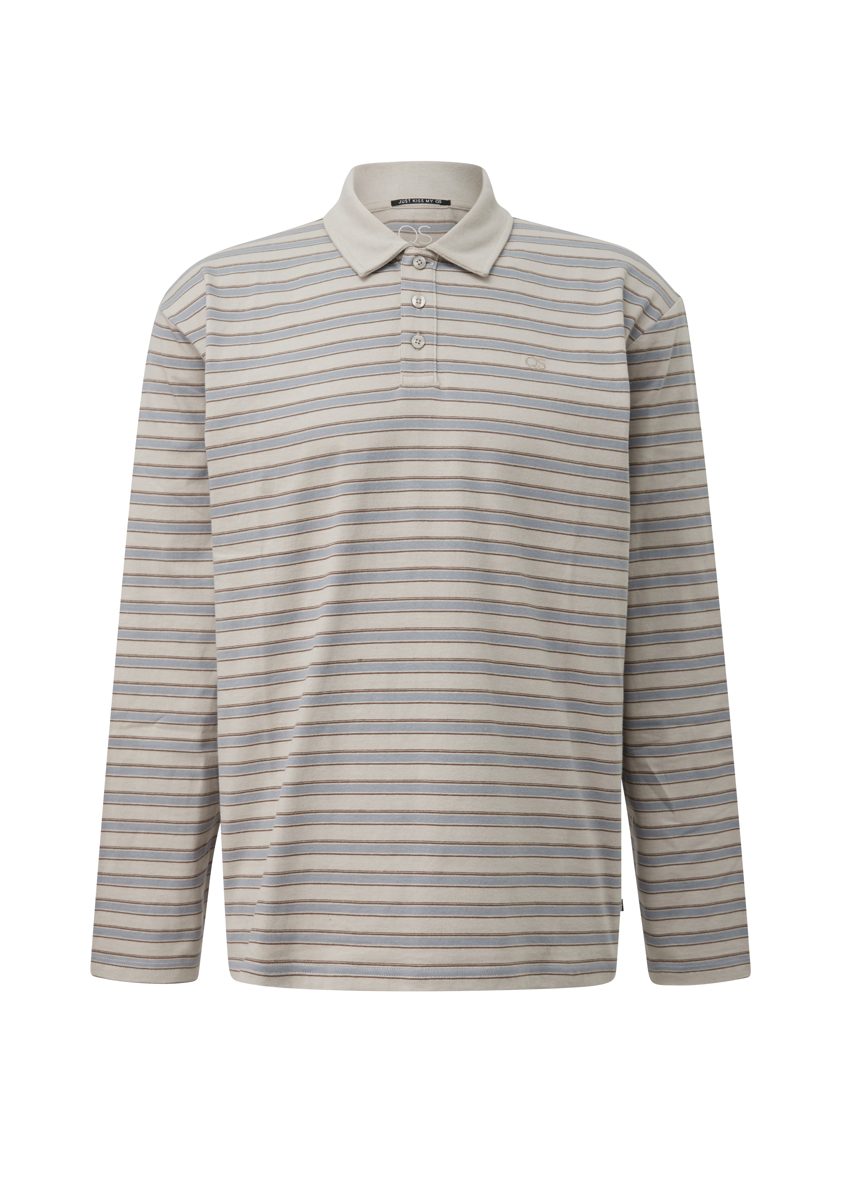 Gestreiftes Longsleeve-Polo im Relaxed Fit