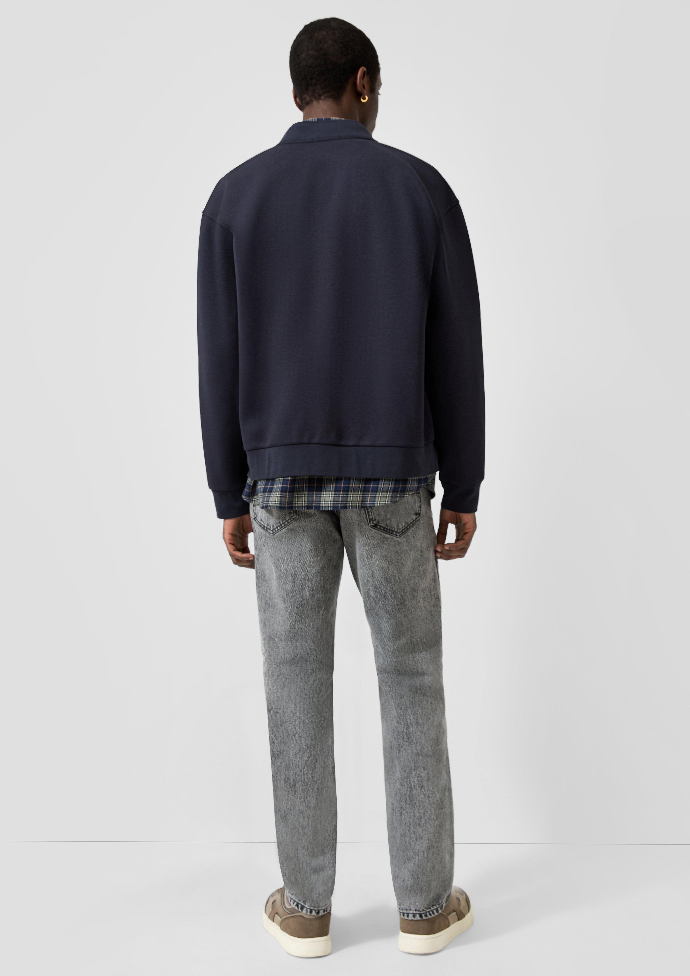 Hommes Sweat-shirt Veste en bleu de QS
