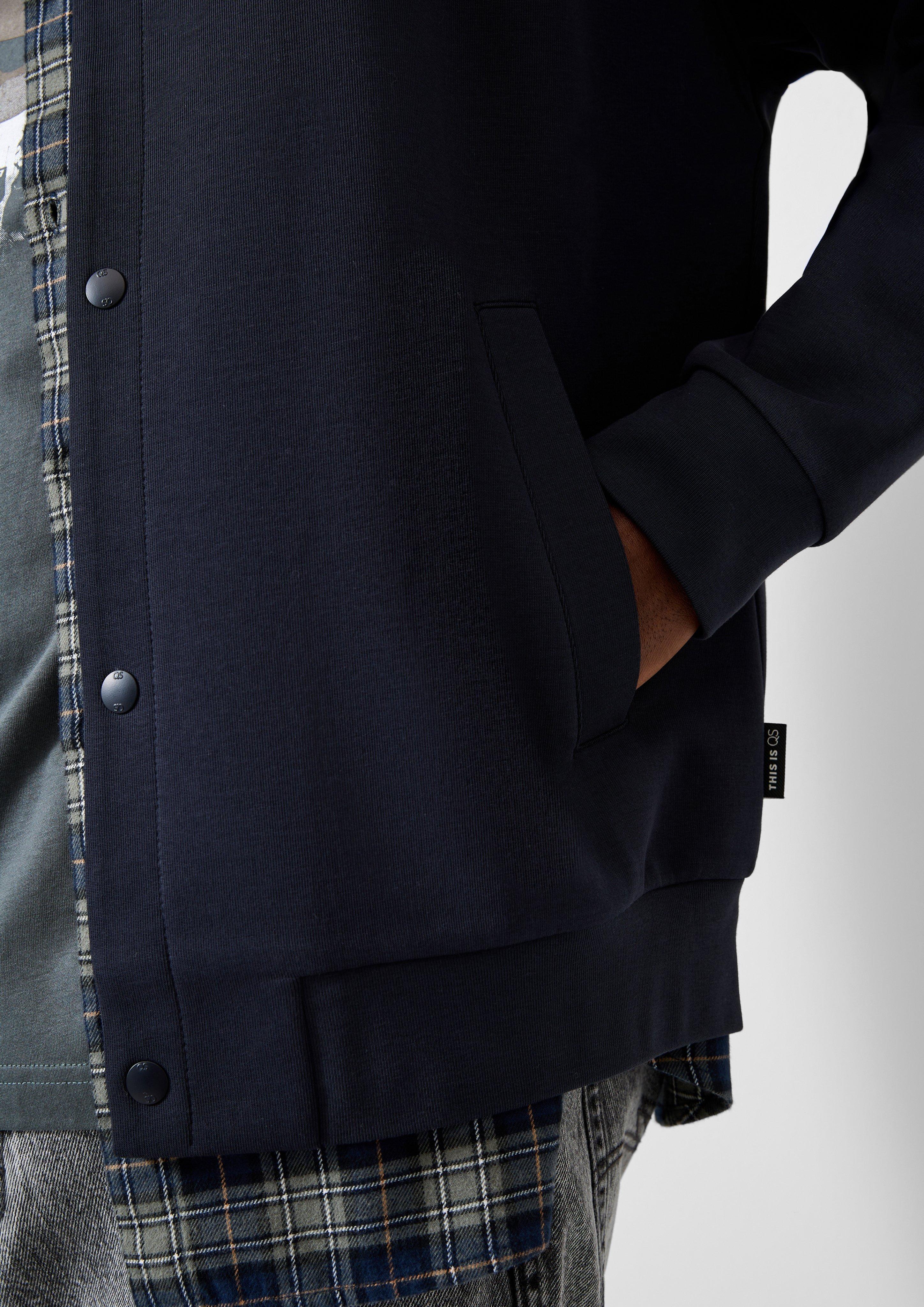 Hommes Sweat-shirt Veste en bleu de QS