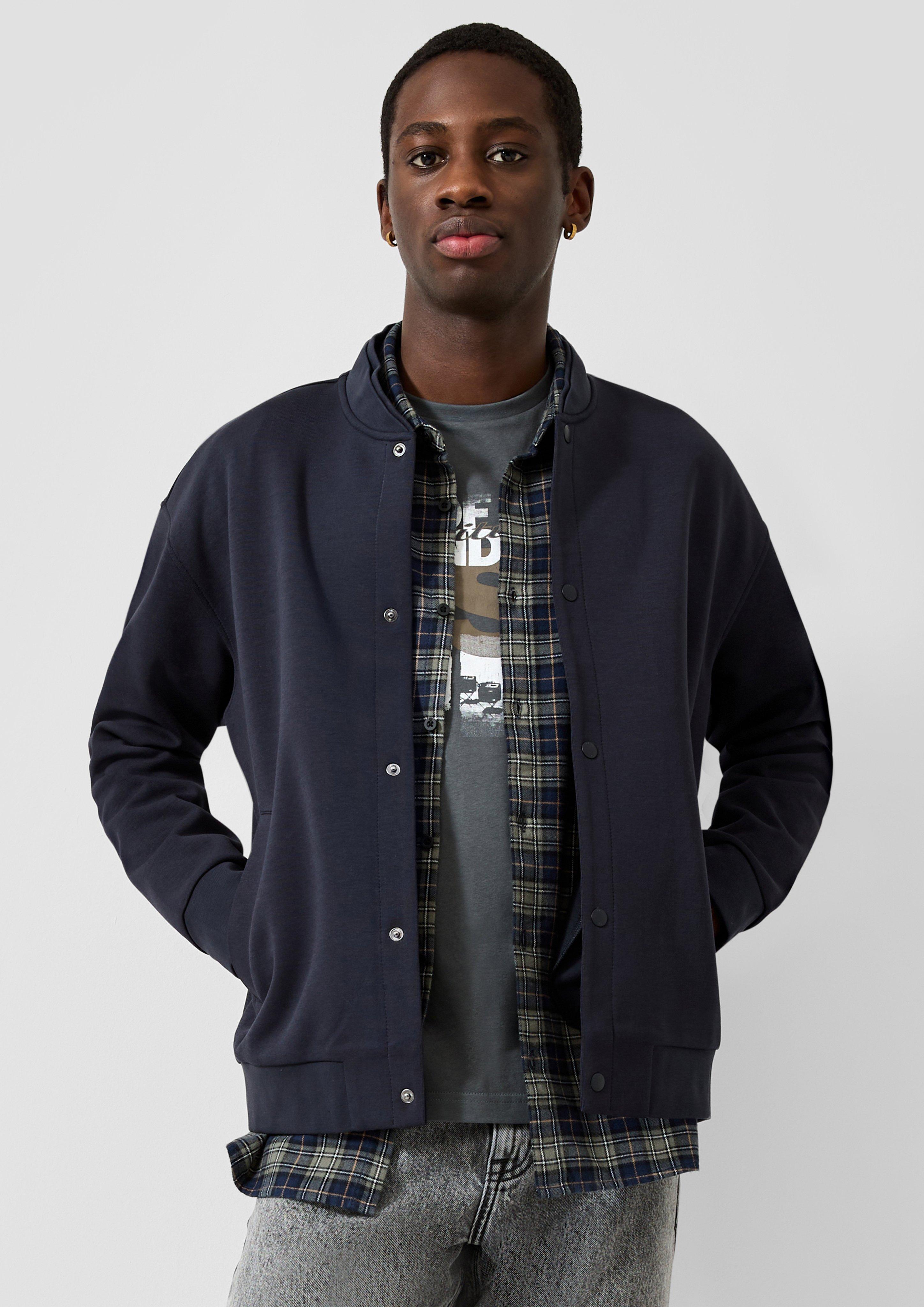 Hommes Sweat-shirt Veste en bleu de QS