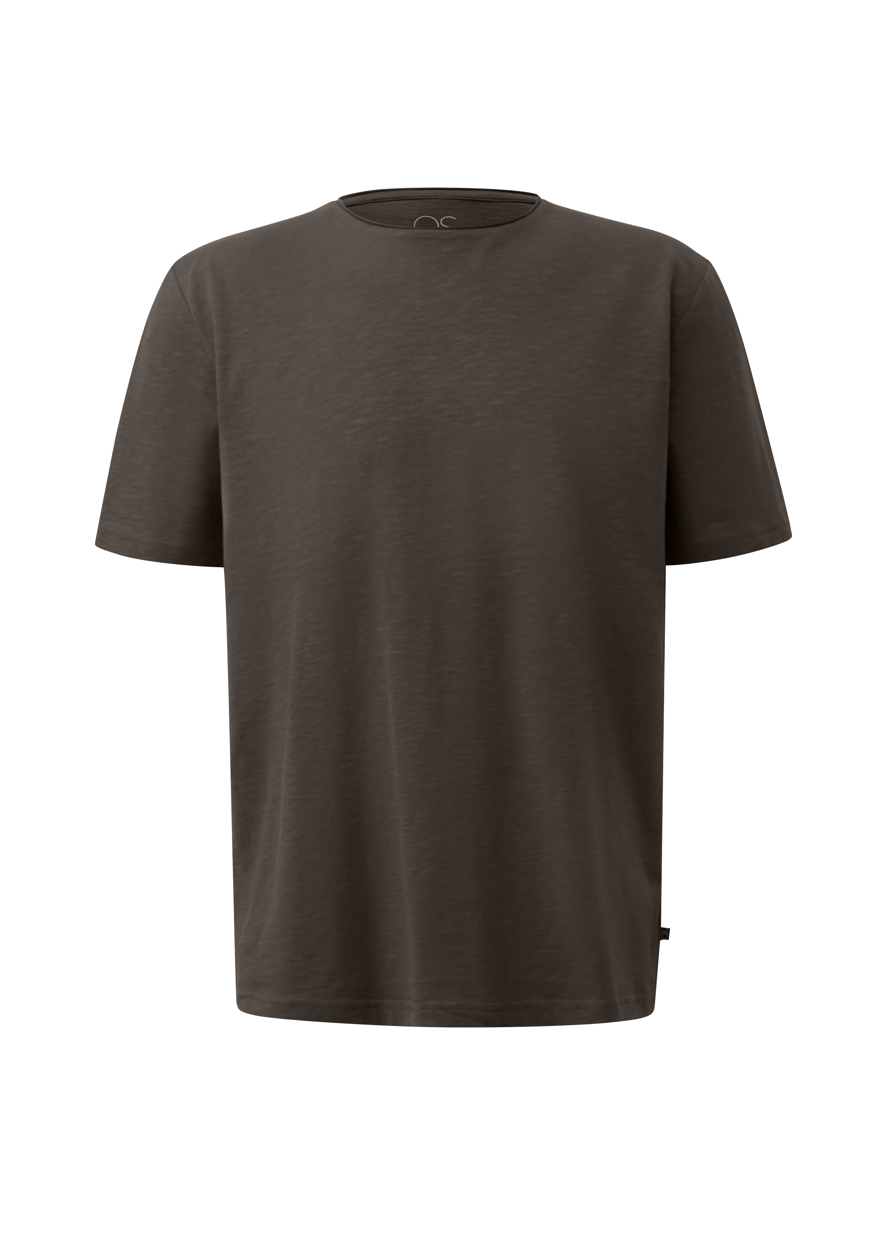 T-shirt met gerolde rand