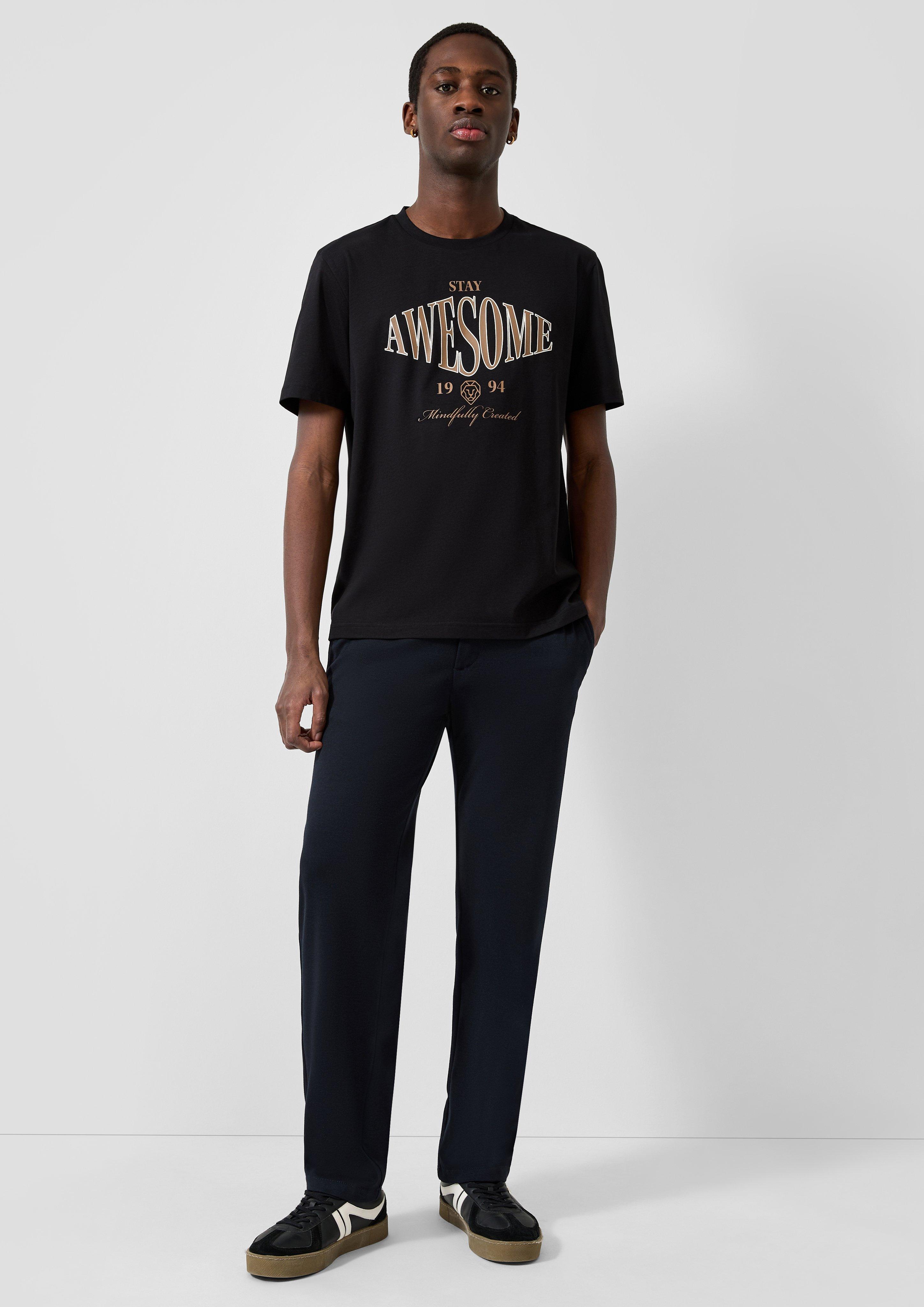 Herren T-Shirt in schwarz von QS