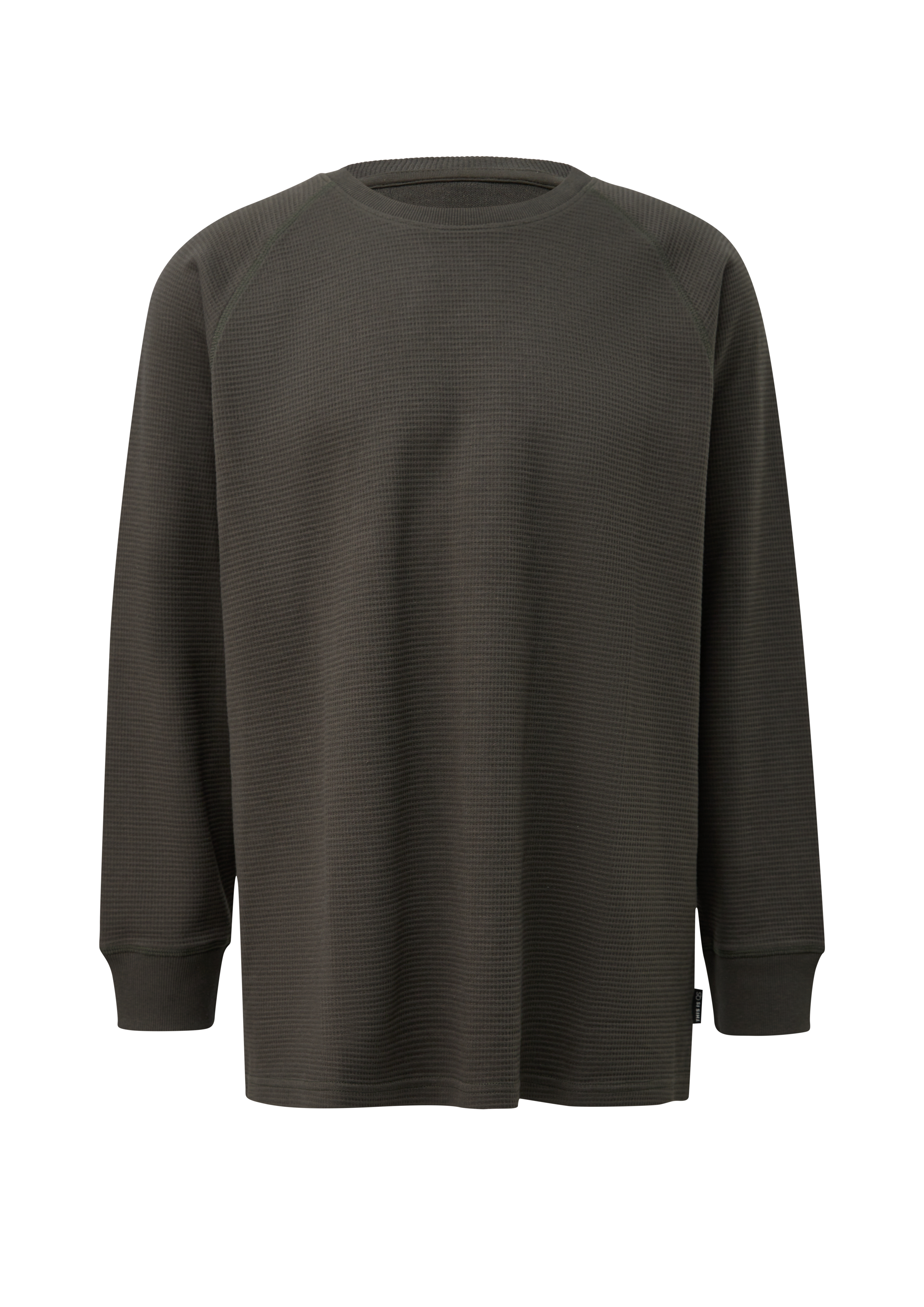 T-shirt met lange mouwen van gestructureerde jersey