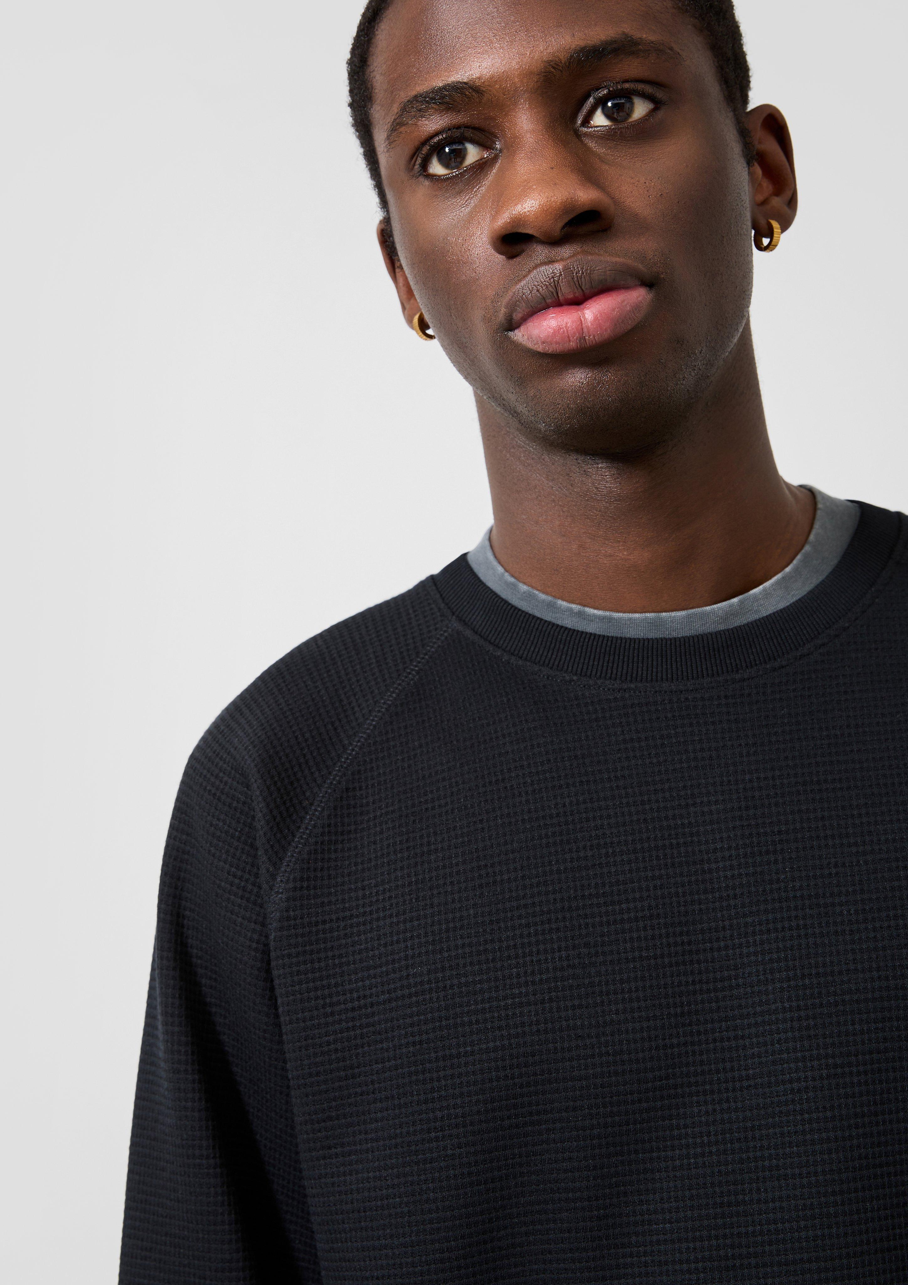 Heren T-Shirt in zwart van QS