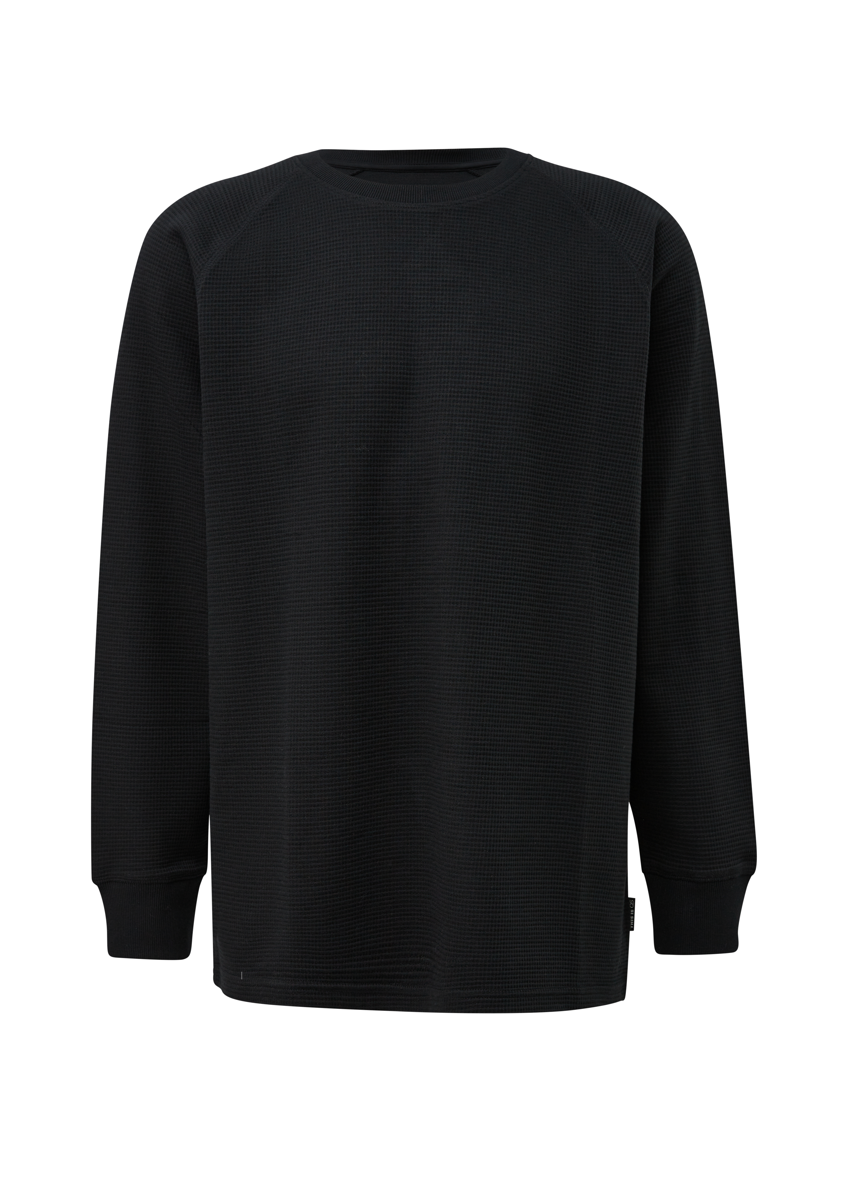 T-shirt met lange mouwen van gestructureerde jersey