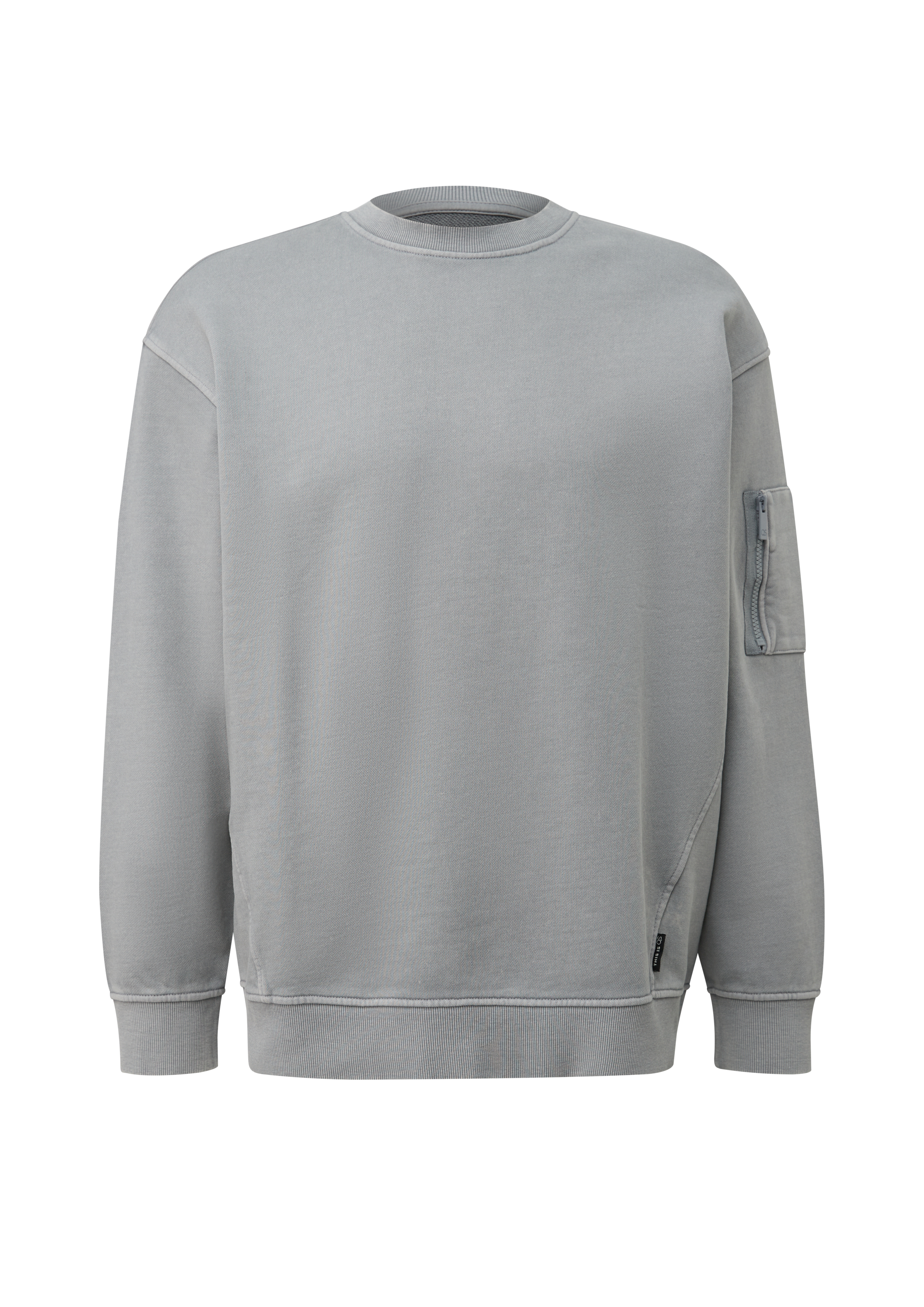 Gewassen sweatshirt met logopatch