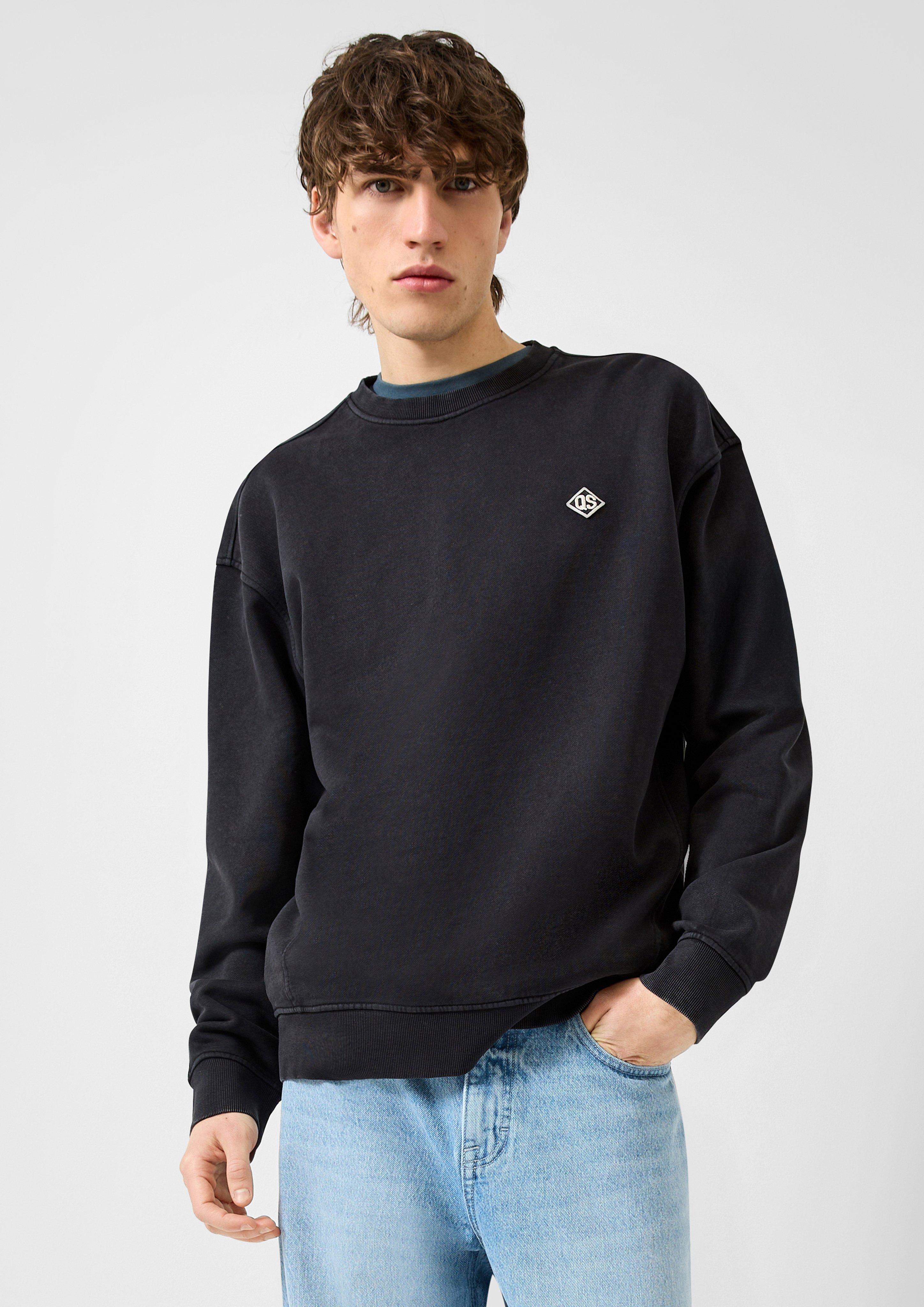 Men Sweatshirt in black by QS