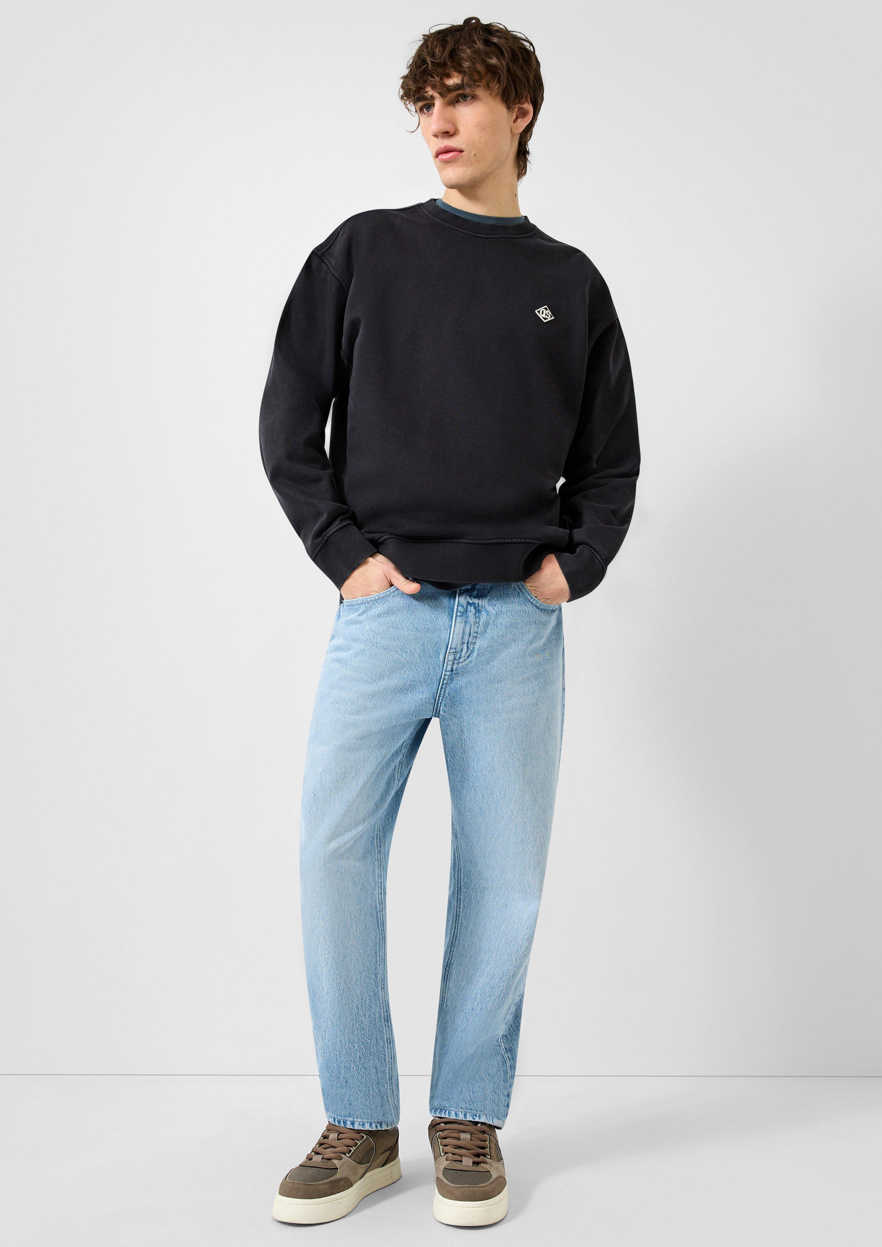 Men Sweatshirt in black by QS