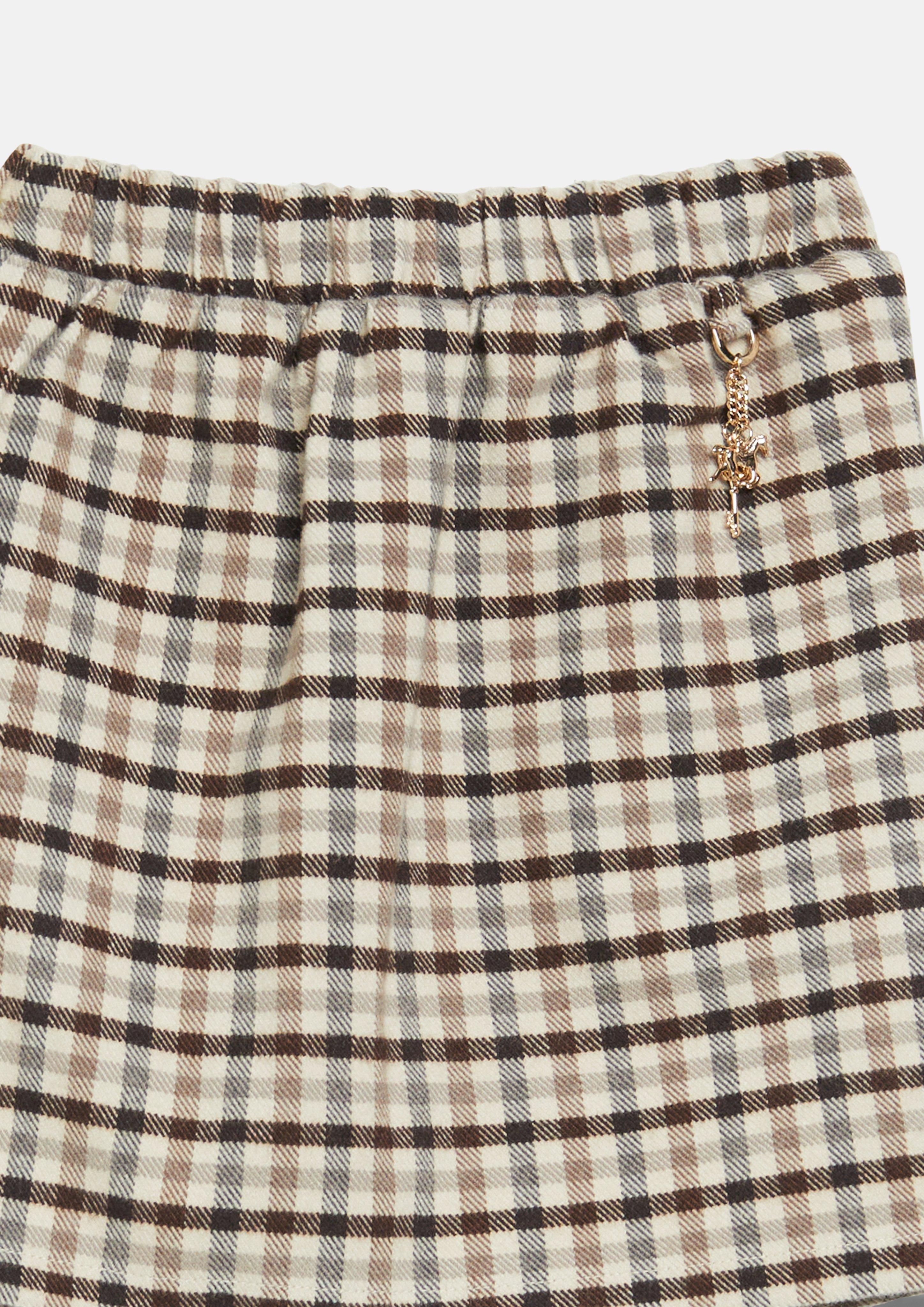Junior Zachte rok met sieradendetail en ingebouwde short in beige van s.Oliver