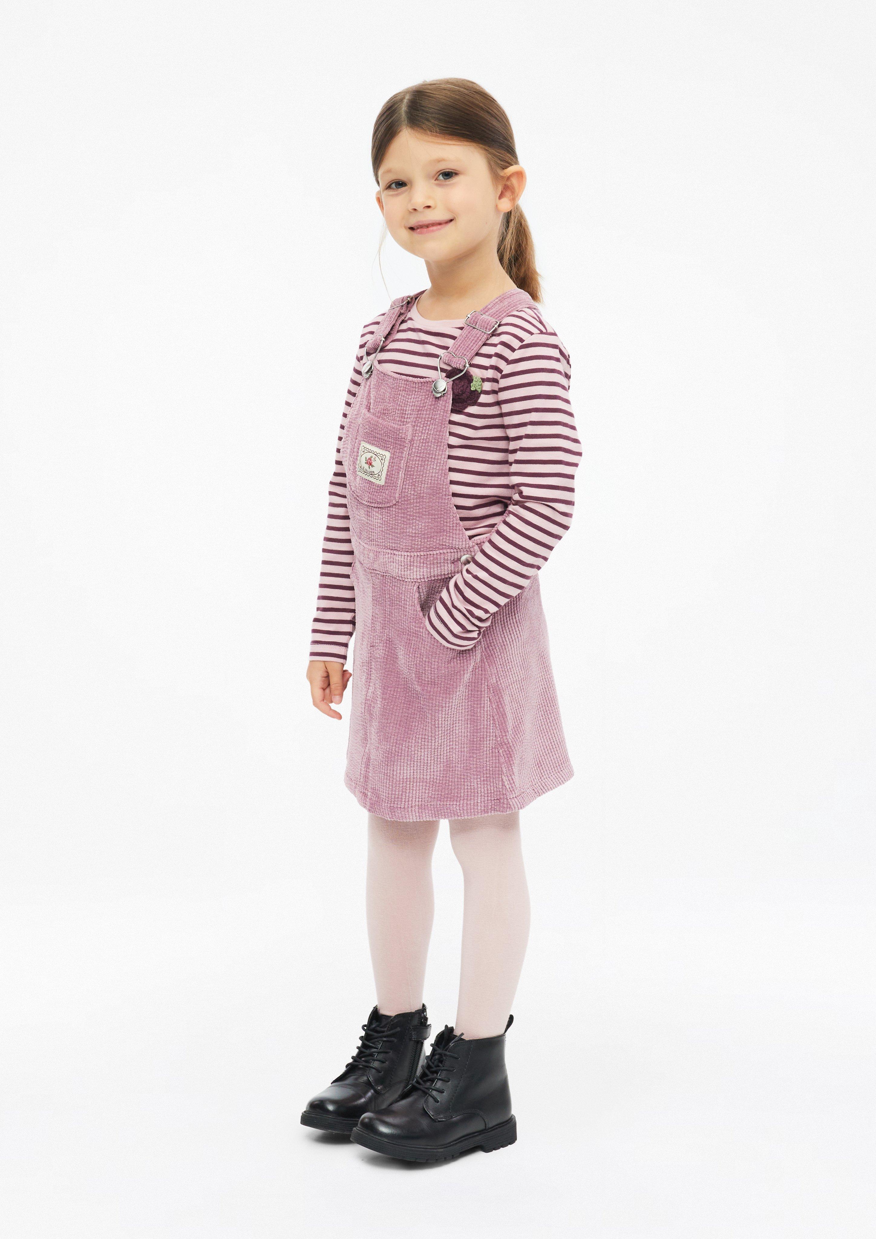 Junior Corduroy-overall met applicatie in roze van s.Oliver