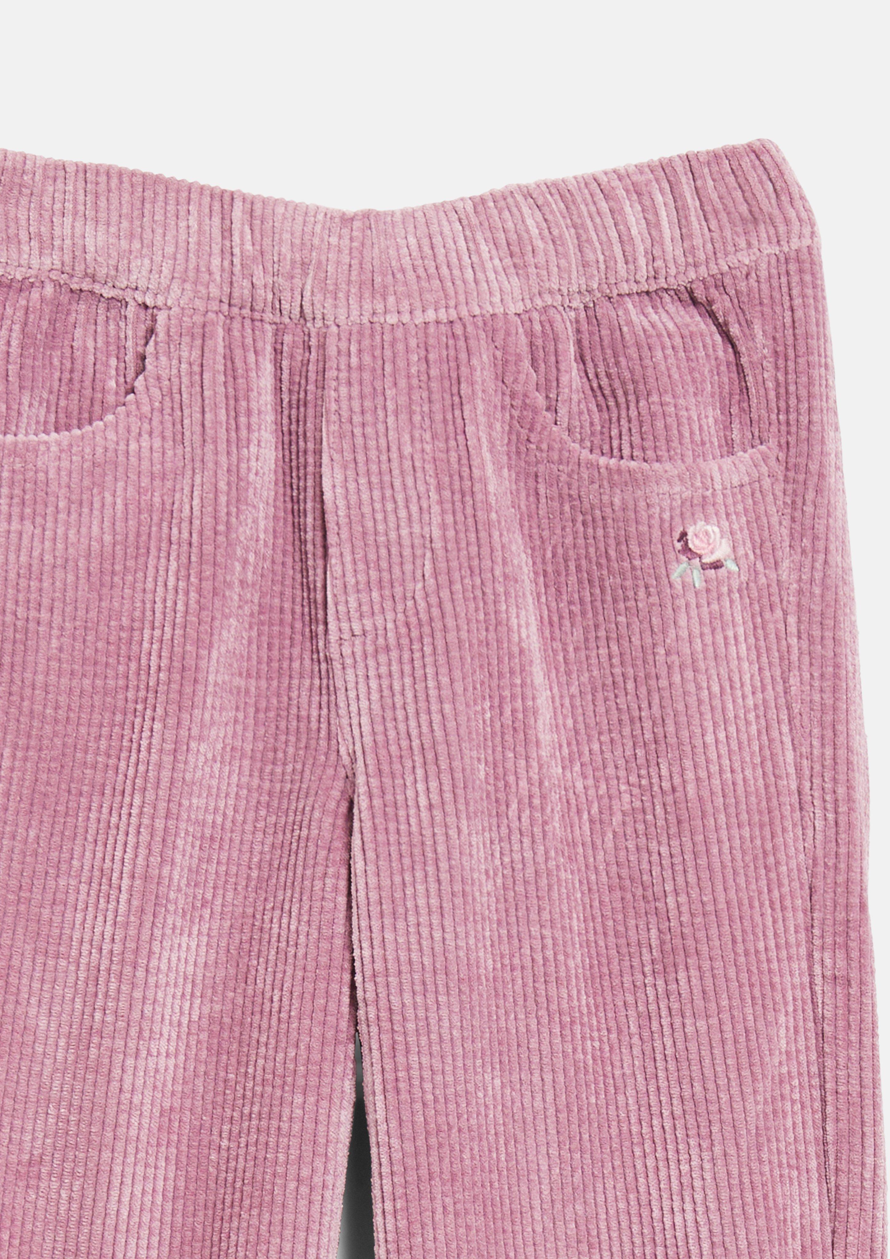Kids Toni Cord Pants with Elastic Waistband in pink by s.Oliver