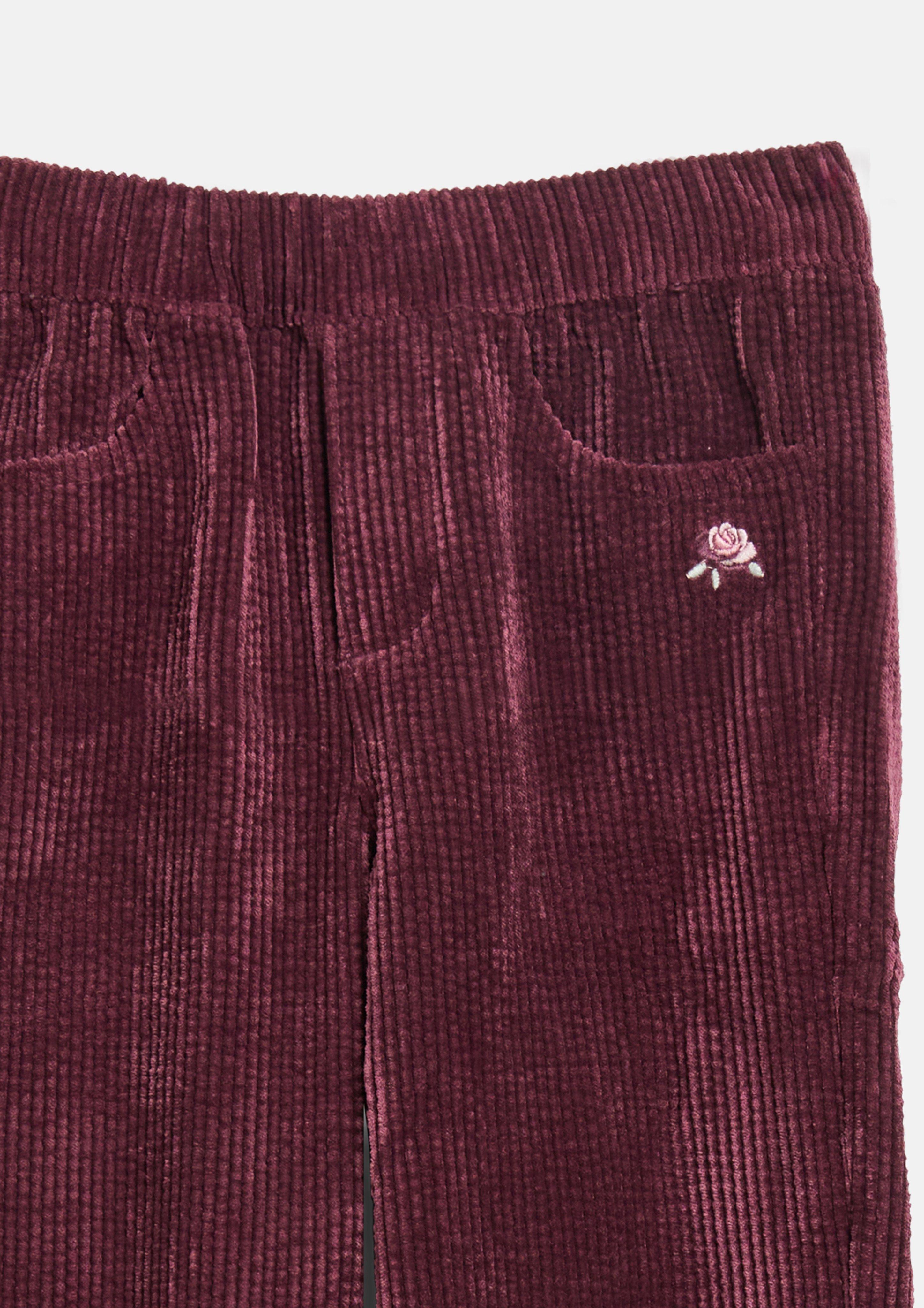 Kids Toni Cord Pants with Elastic Waistband in red by s.Oliver