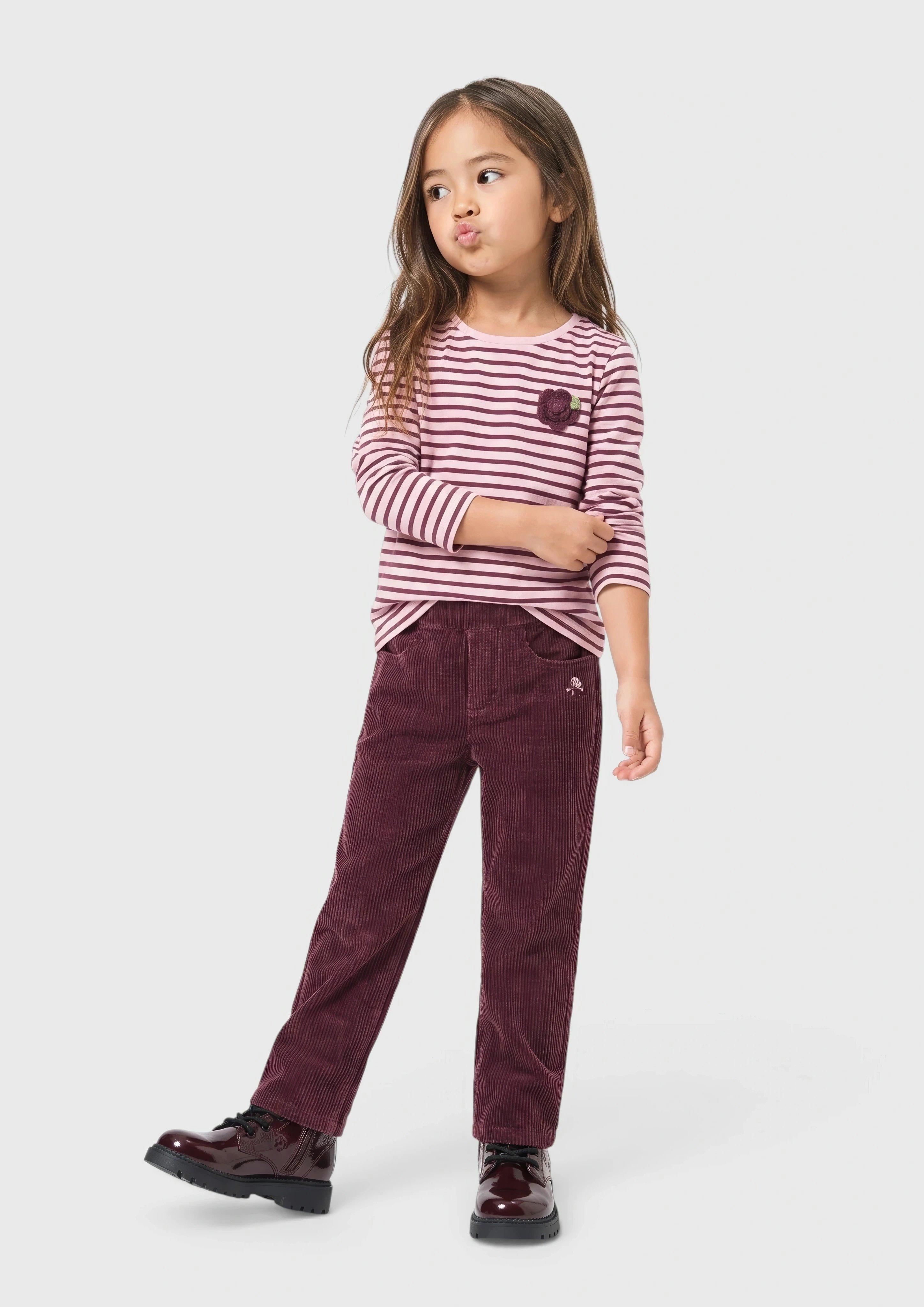 Kids Toni Cord Pants with Elastic Waistband in red by s.Oliver