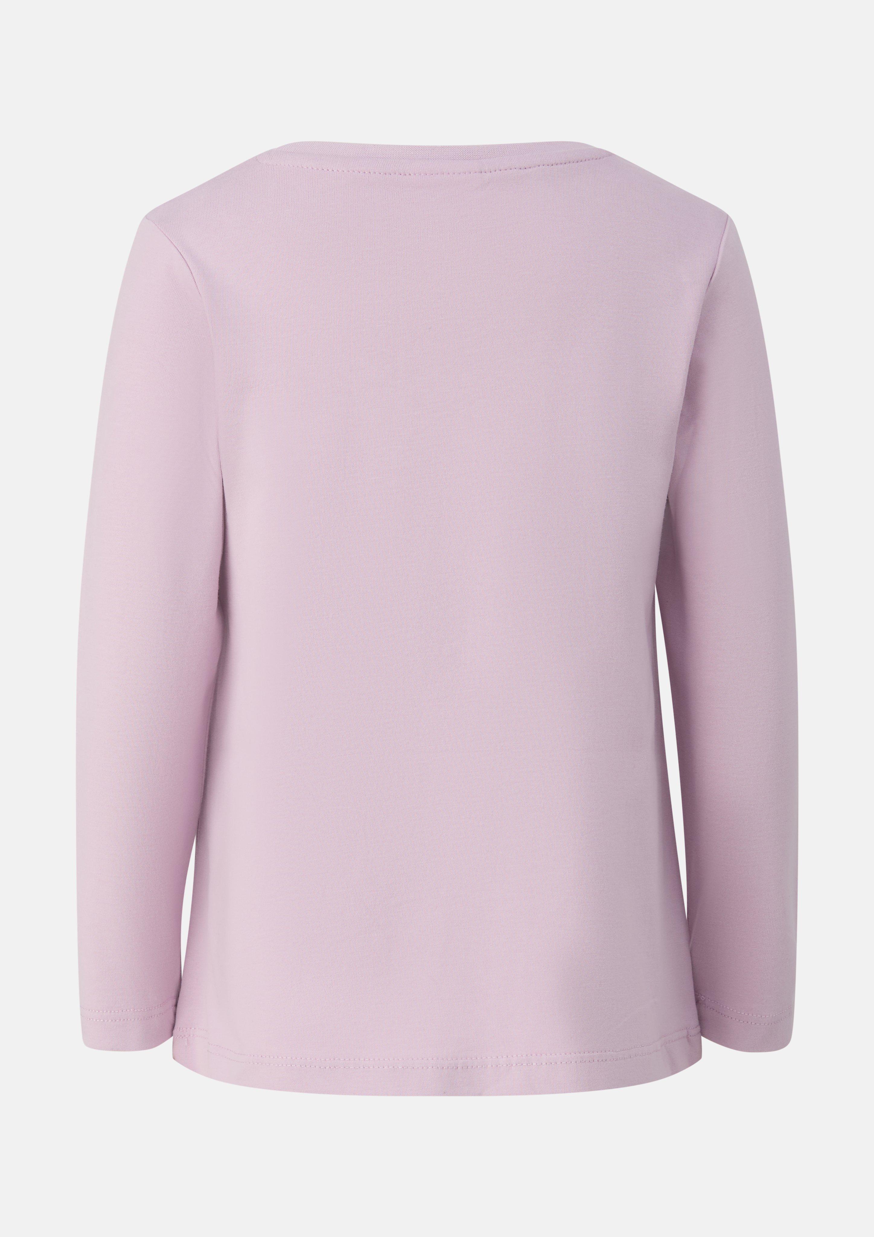 Kids A-line long-sleeve top with glitter in pink by s.Oliver