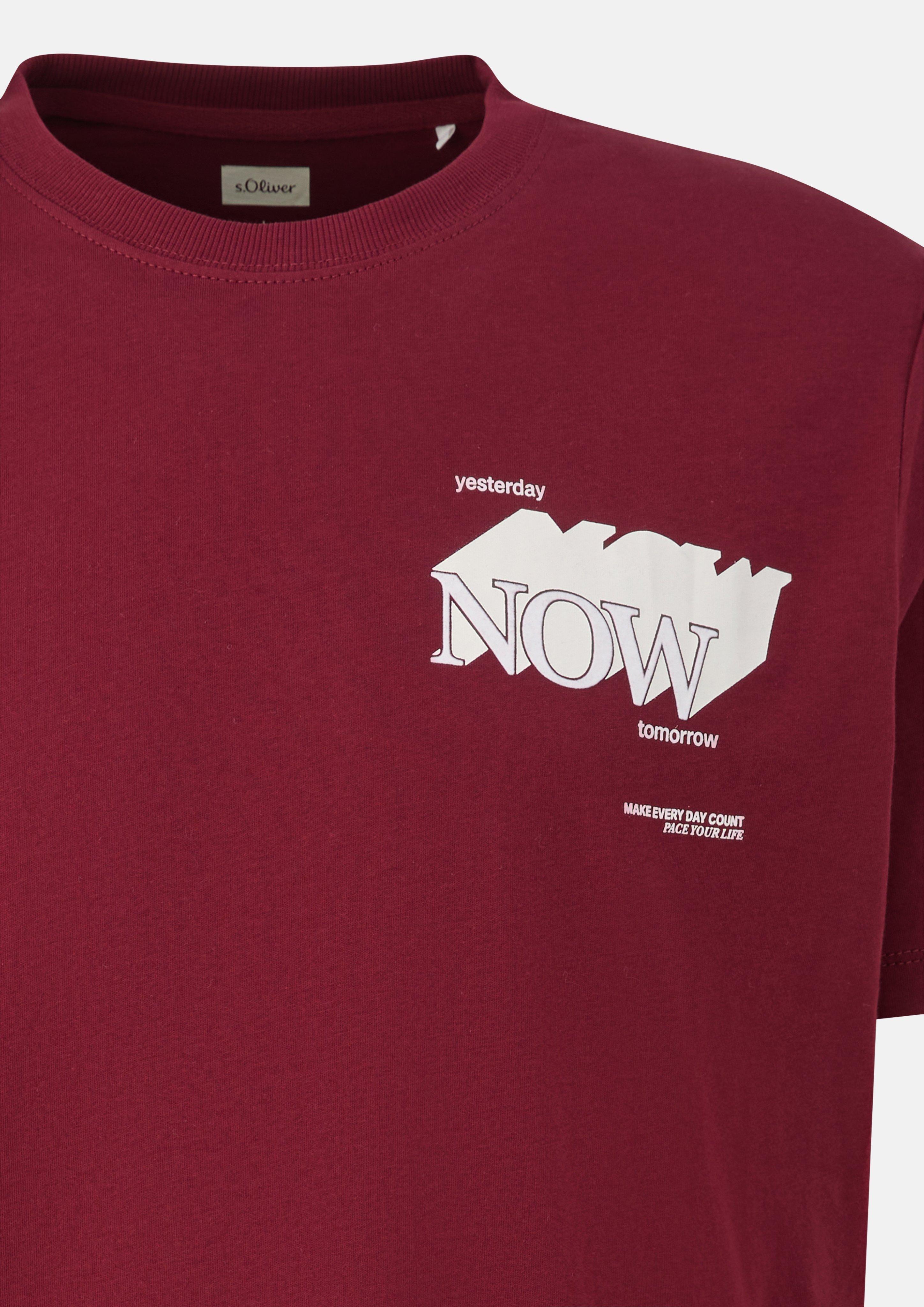 Men T-Shirt in red by s.Oliver