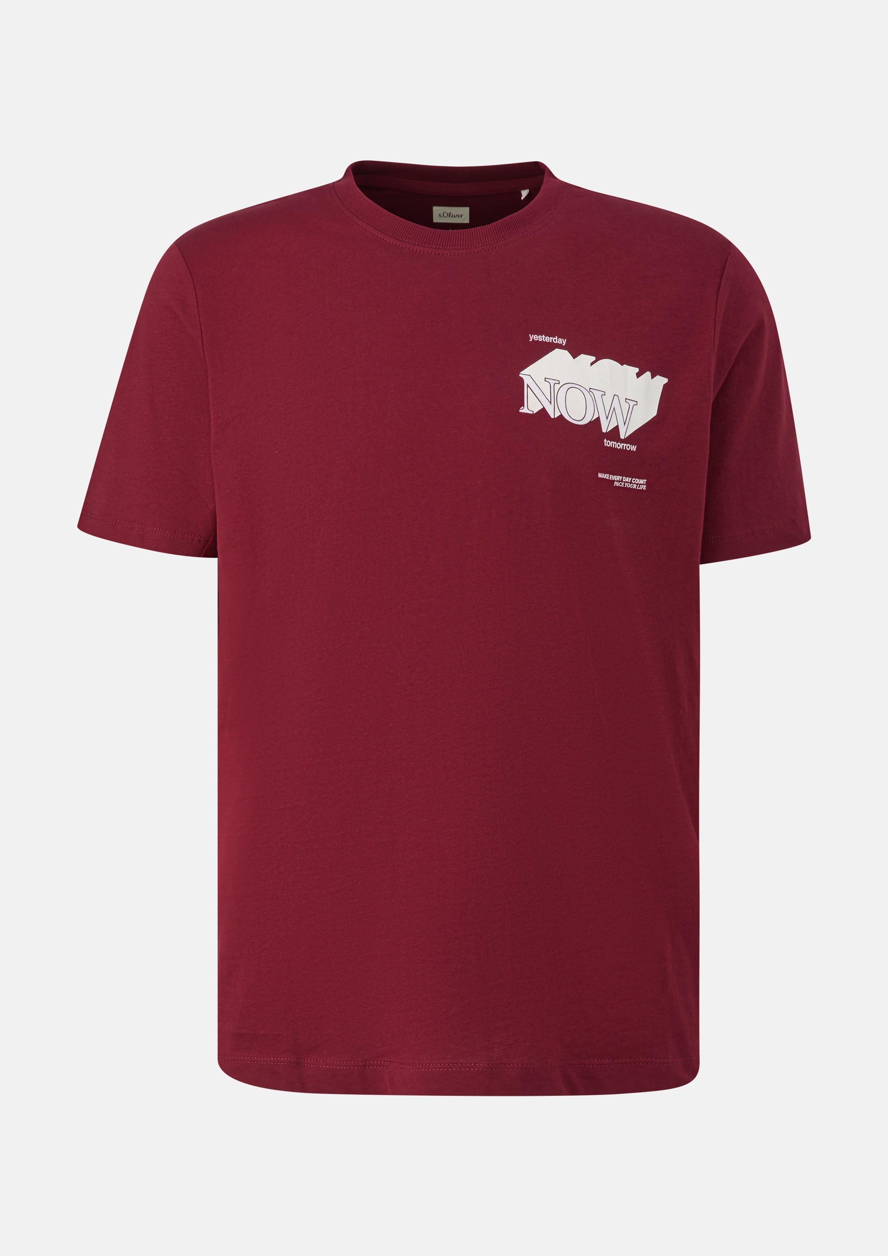Men T-Shirt in red by s.Oliver