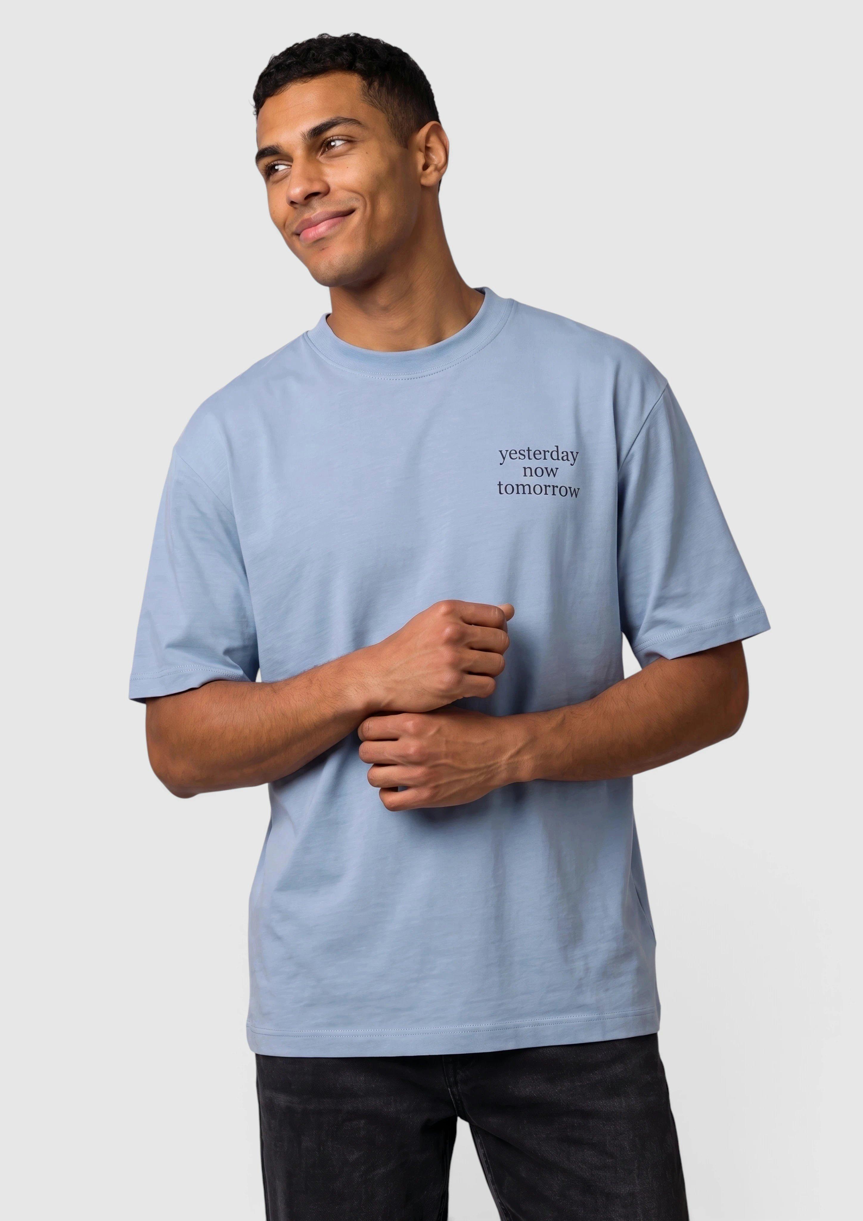 Modern Fit T-Shirt mit Rücken- und Frontprint in Farbe hellblau von s.Oliver