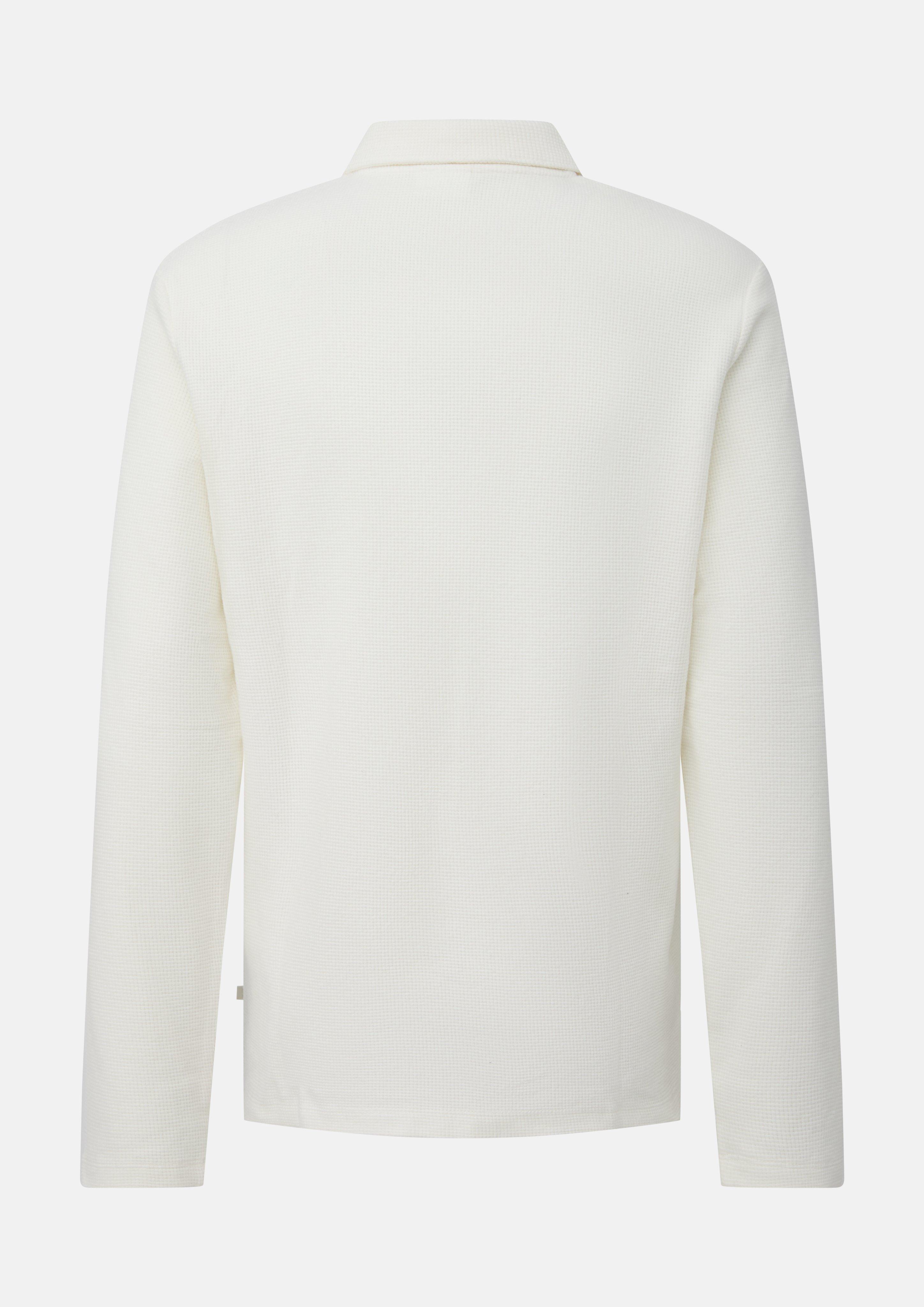 Heren Zachte poloshirt van geborstelde wafeljersey. in crème van s.Oliver