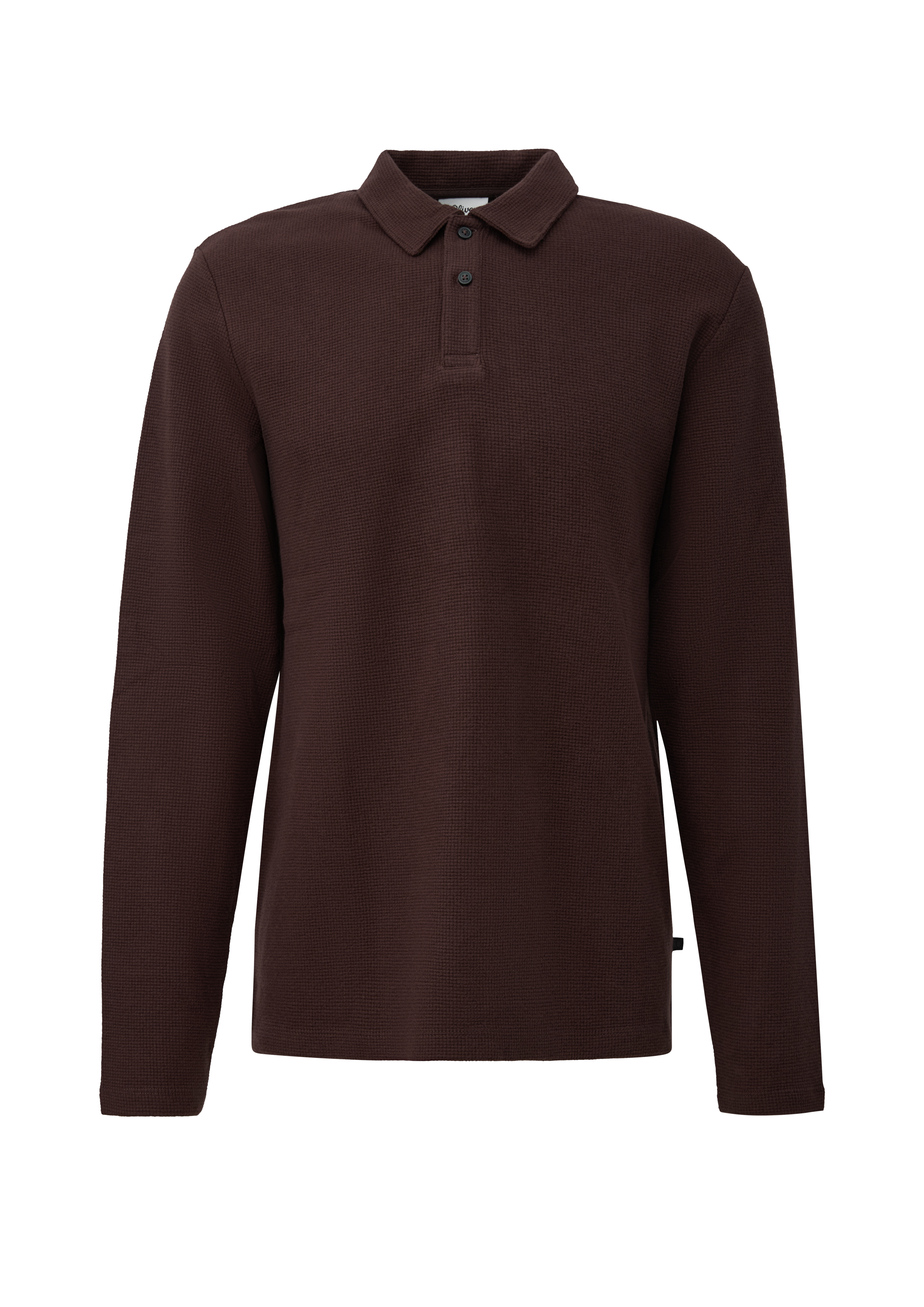 Zachte poloshirt van geborstelde wafeljersey.