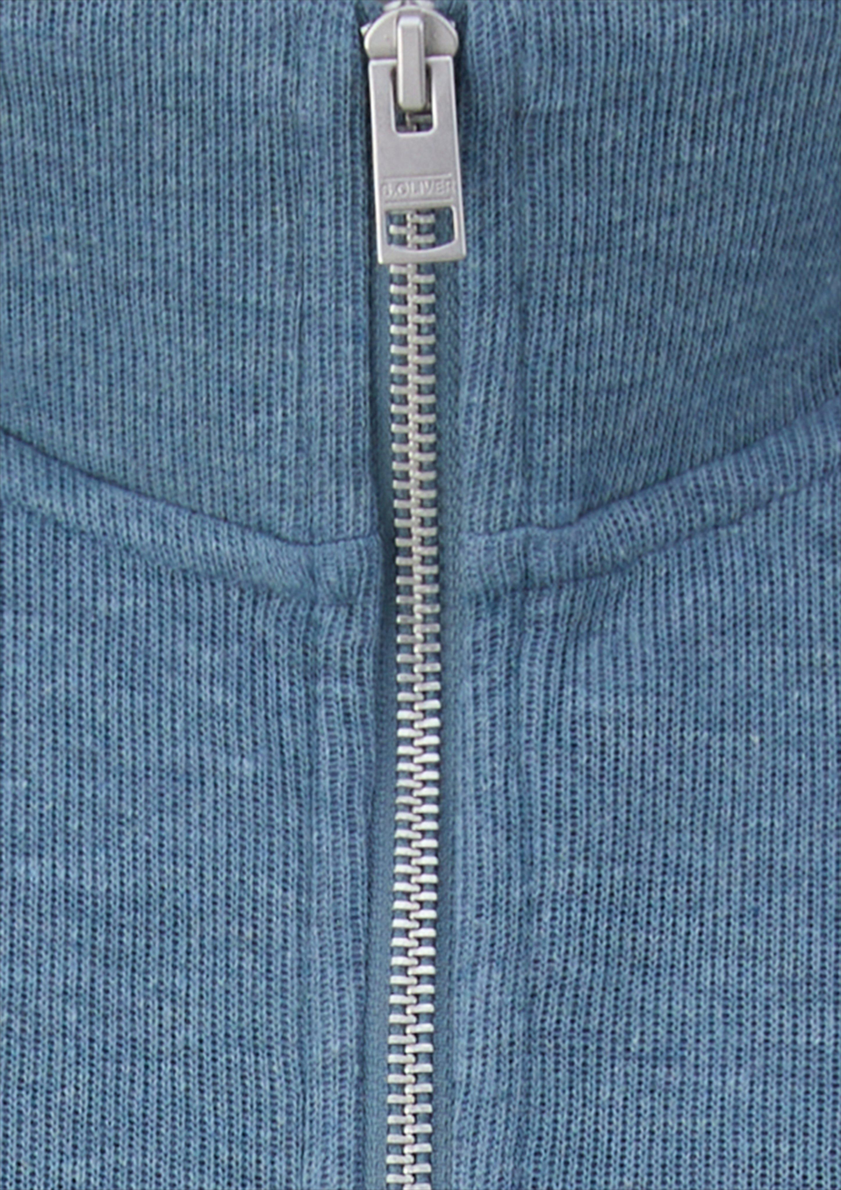 Hommes Sweat-shirt Veste en bleu de s.Oliver