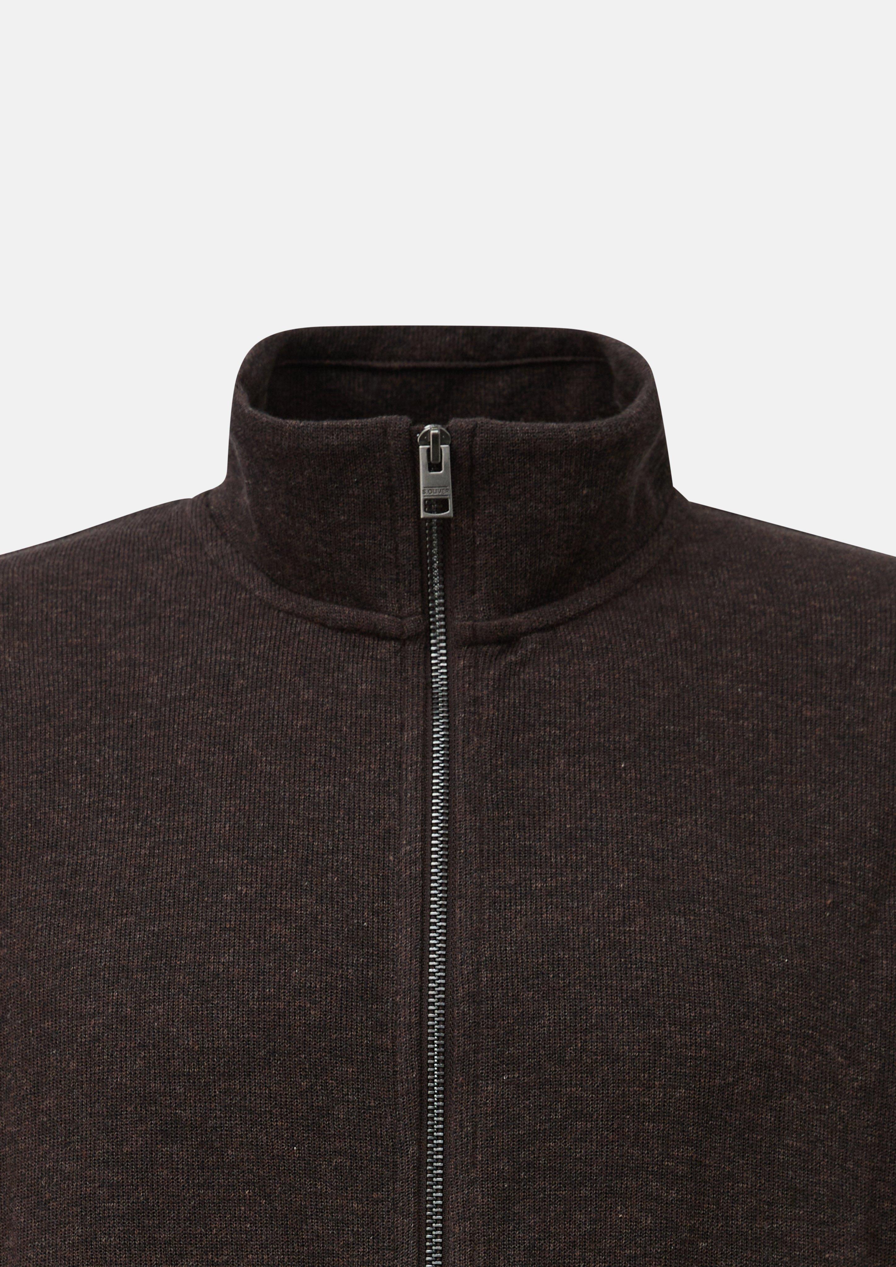 Hommes Sweat-shirt Veste en brun de s.Oliver