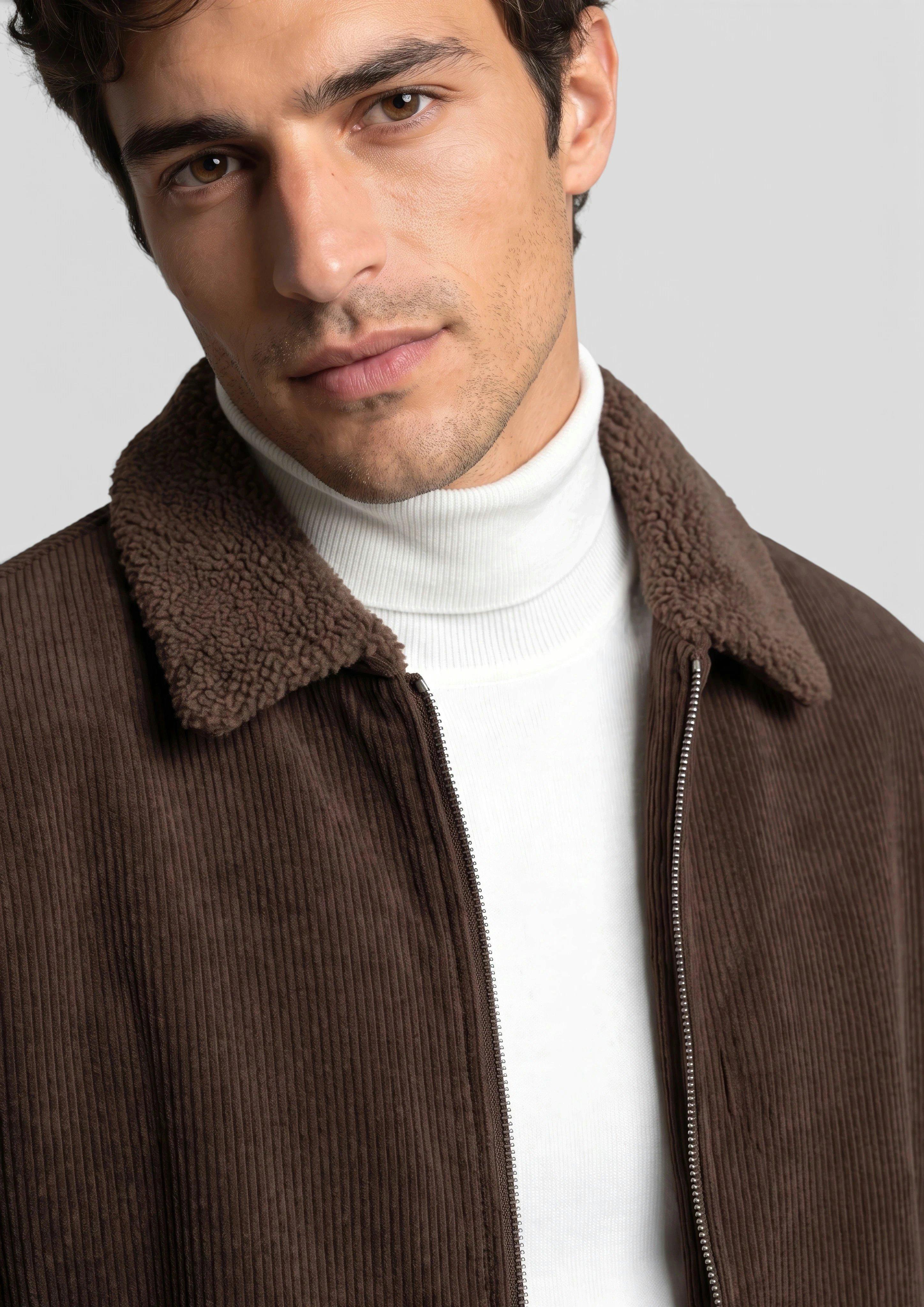 Hommes Sweat-shirt Veste en brun de s.Oliver