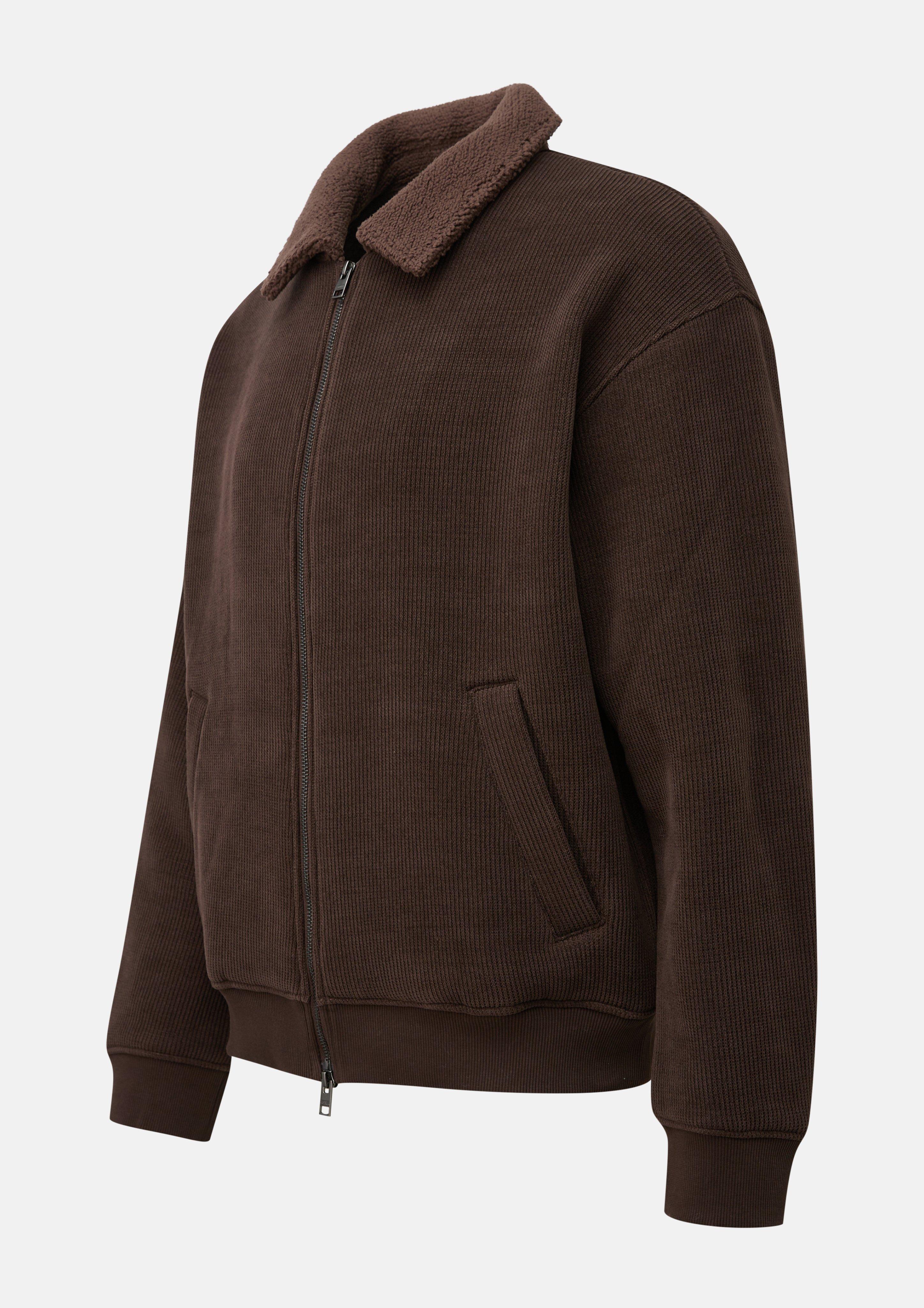 Hommes Sweat-shirt Veste en brun de s.Oliver