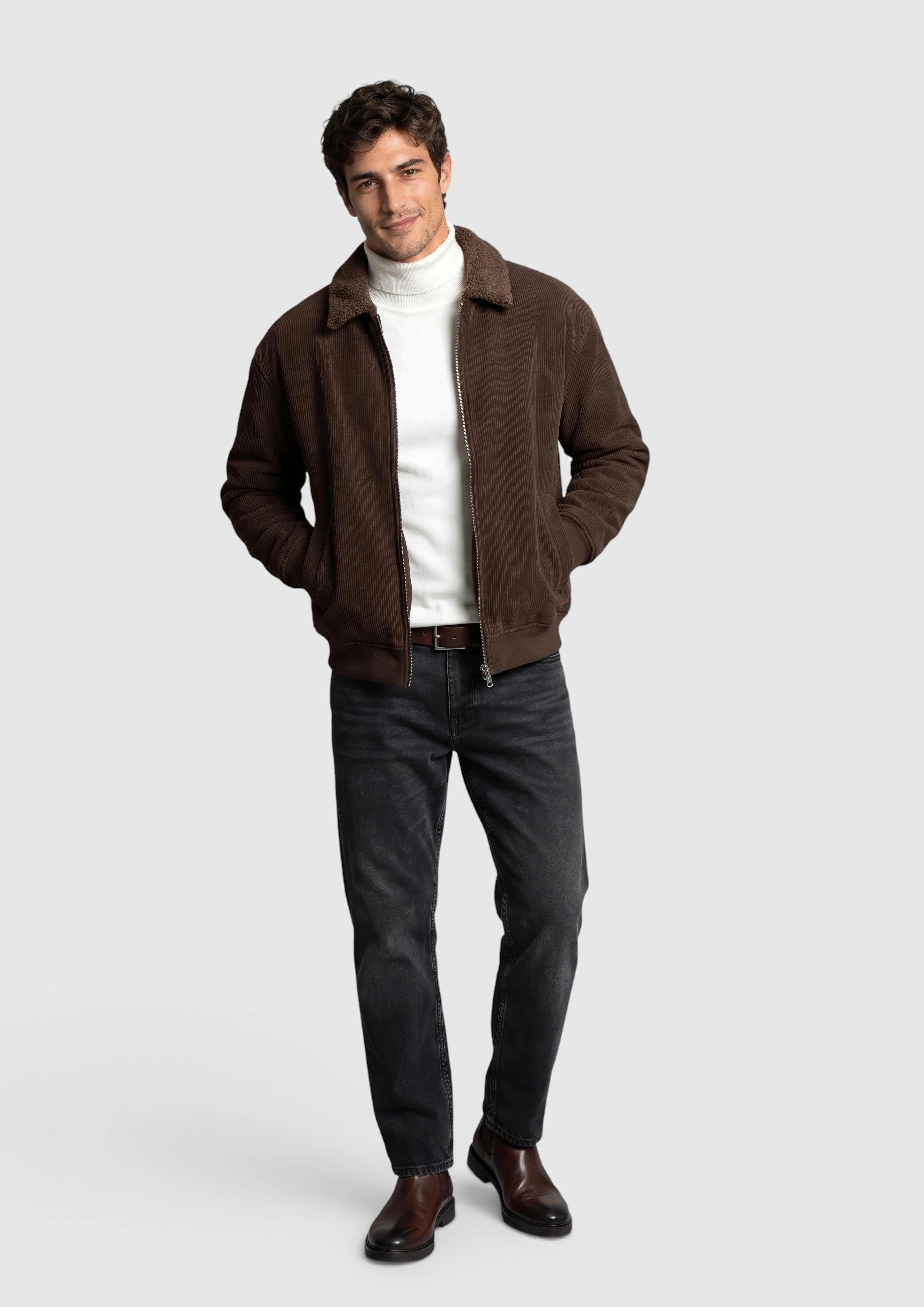 Hommes Sweat-shirt Veste en brun de s.Oliver